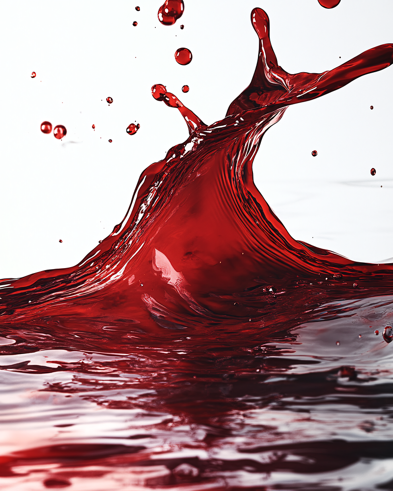 Dynamic Red Liquid Splash