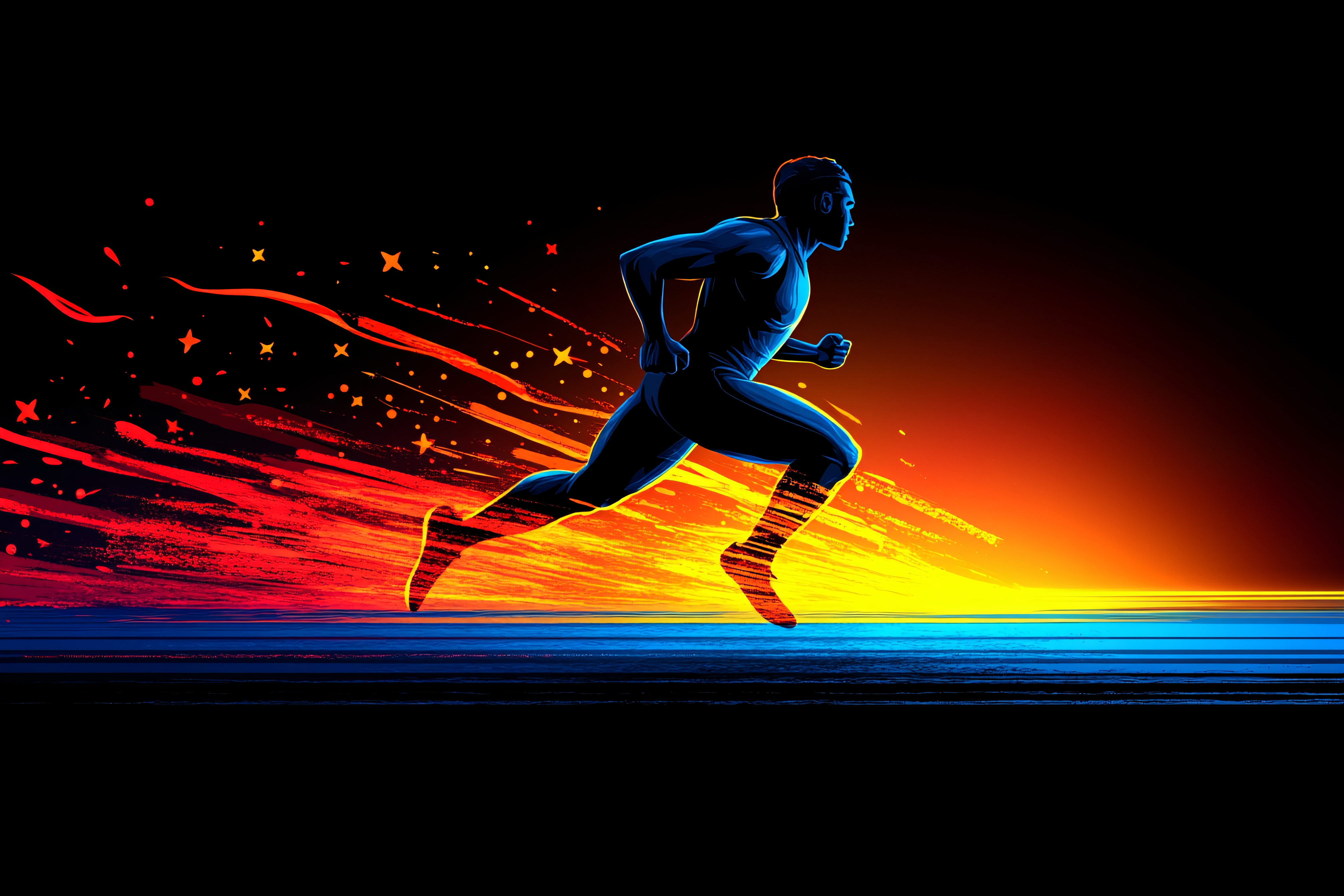 Dynamic Runner Silhouette