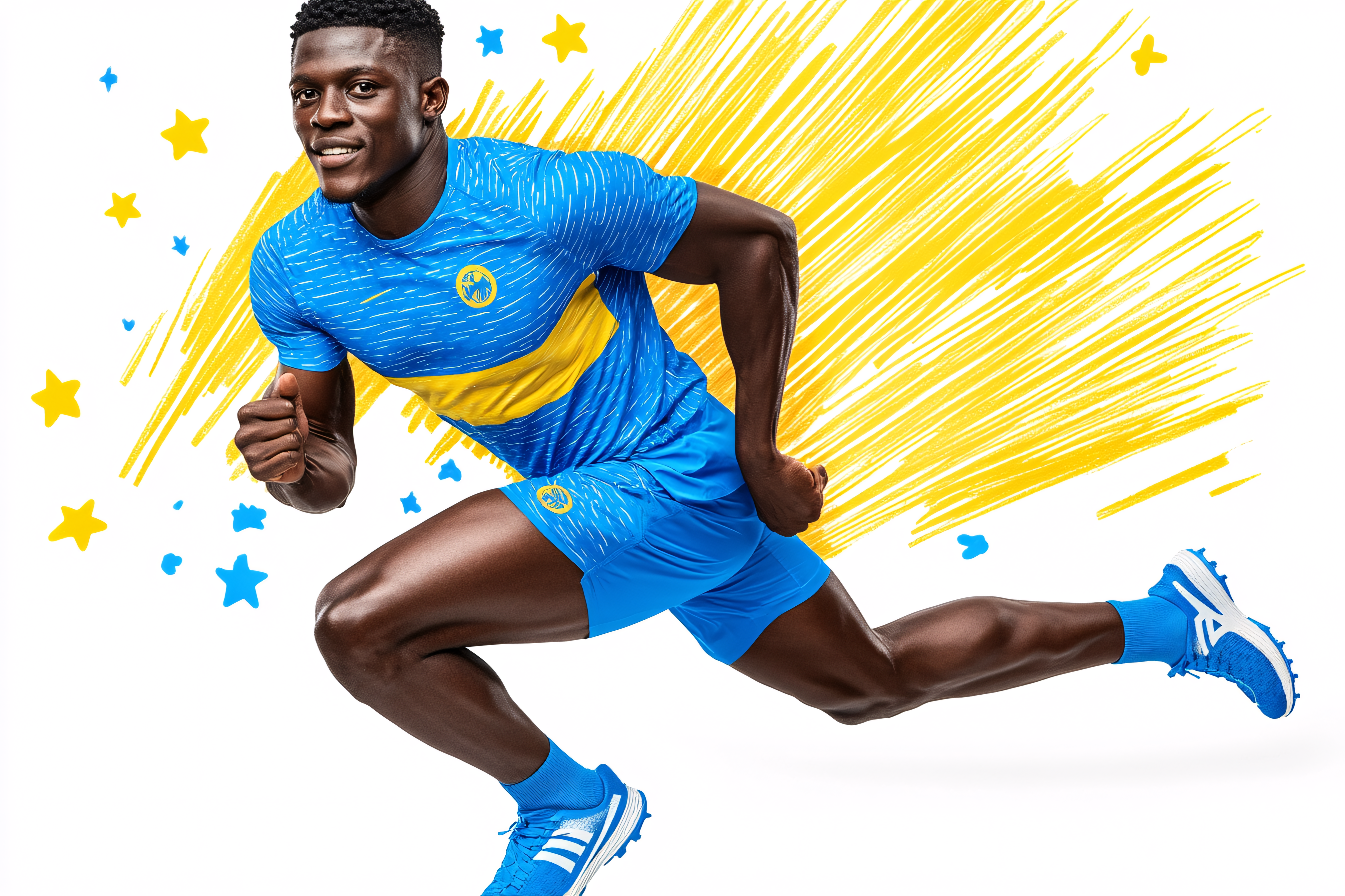 Dynamic Running Athlete Illustration