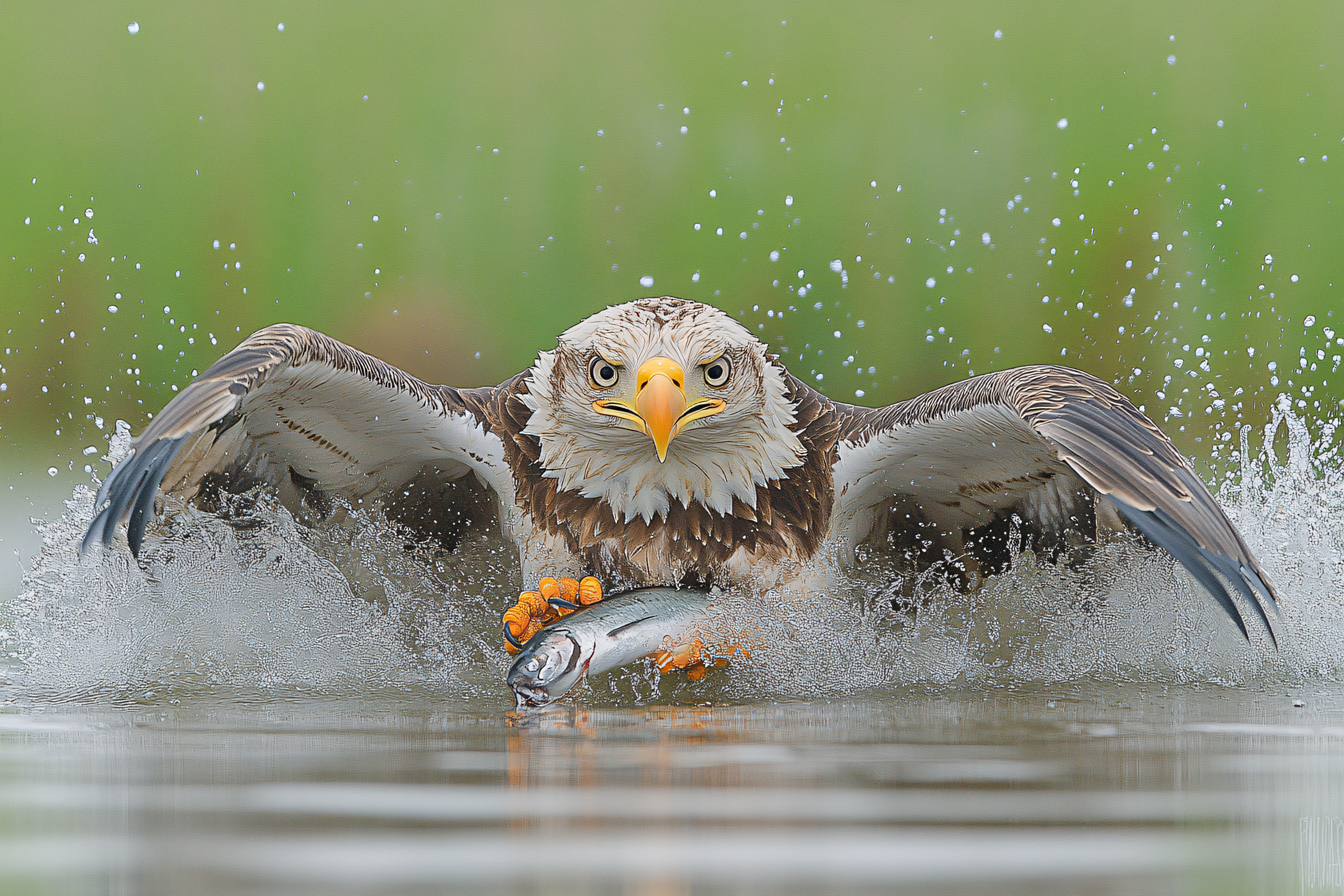 Eagle Catching Prey