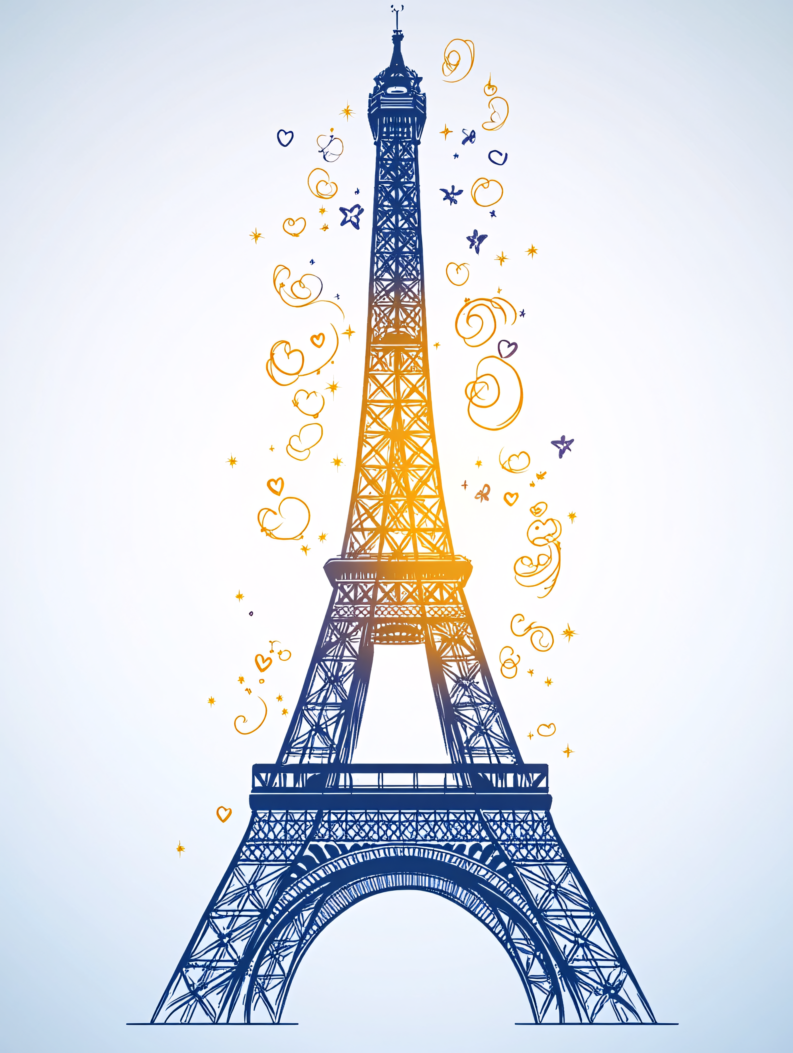 Eiffel Tower Artistic Sketch