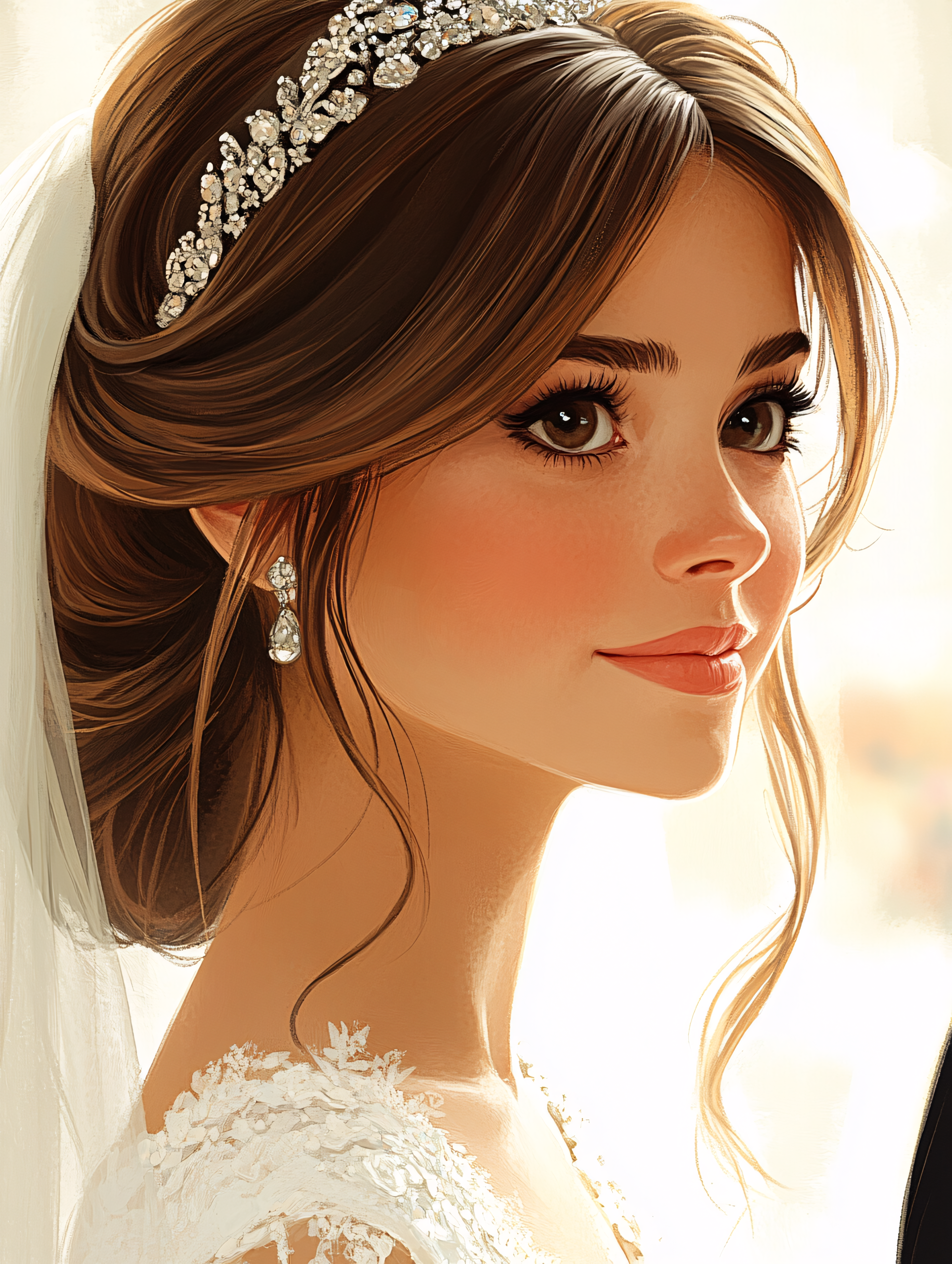 Elegant Bride Portrait with Diamond Tiara