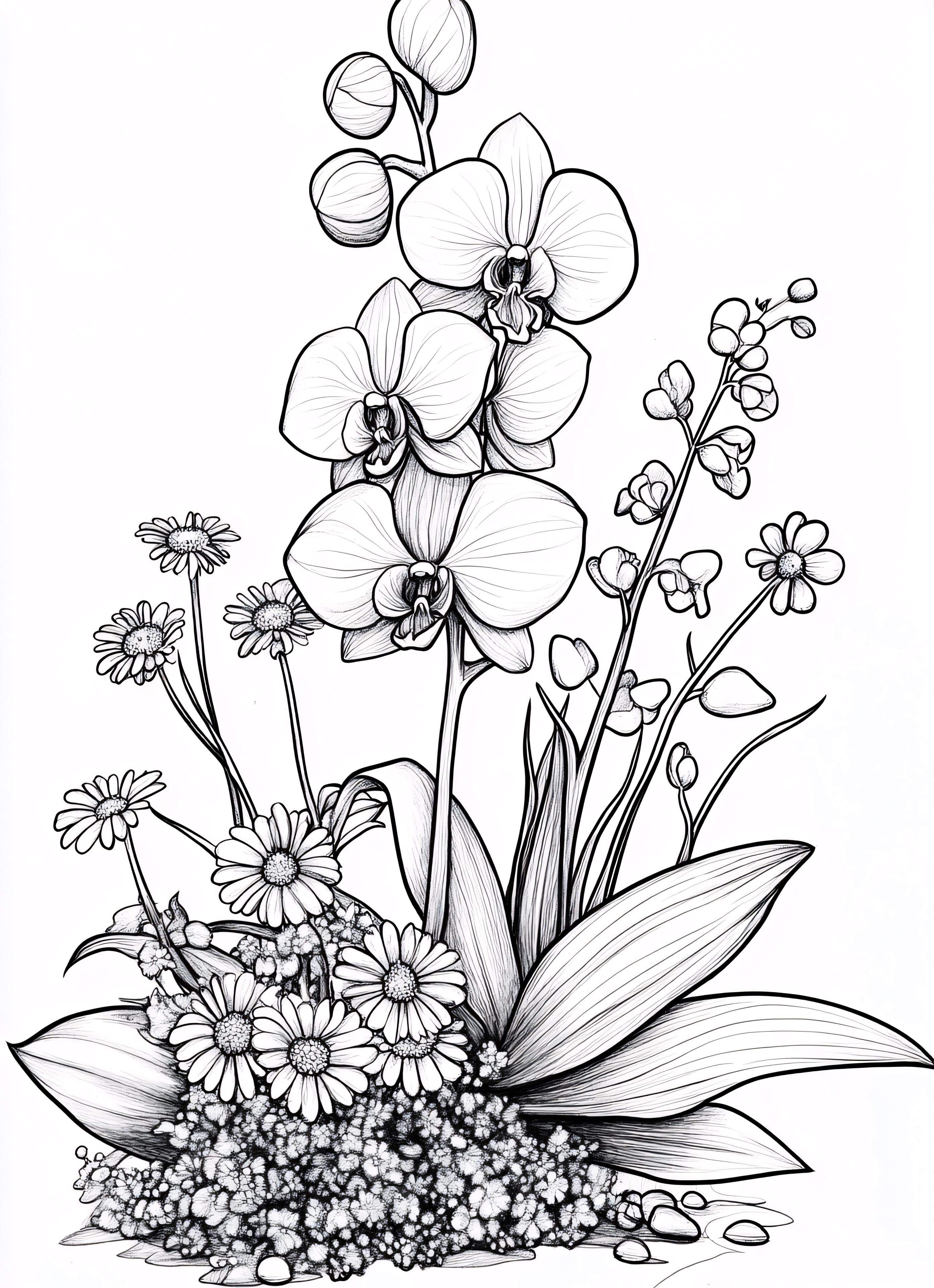 Elegant Floral Arrangement Illustration