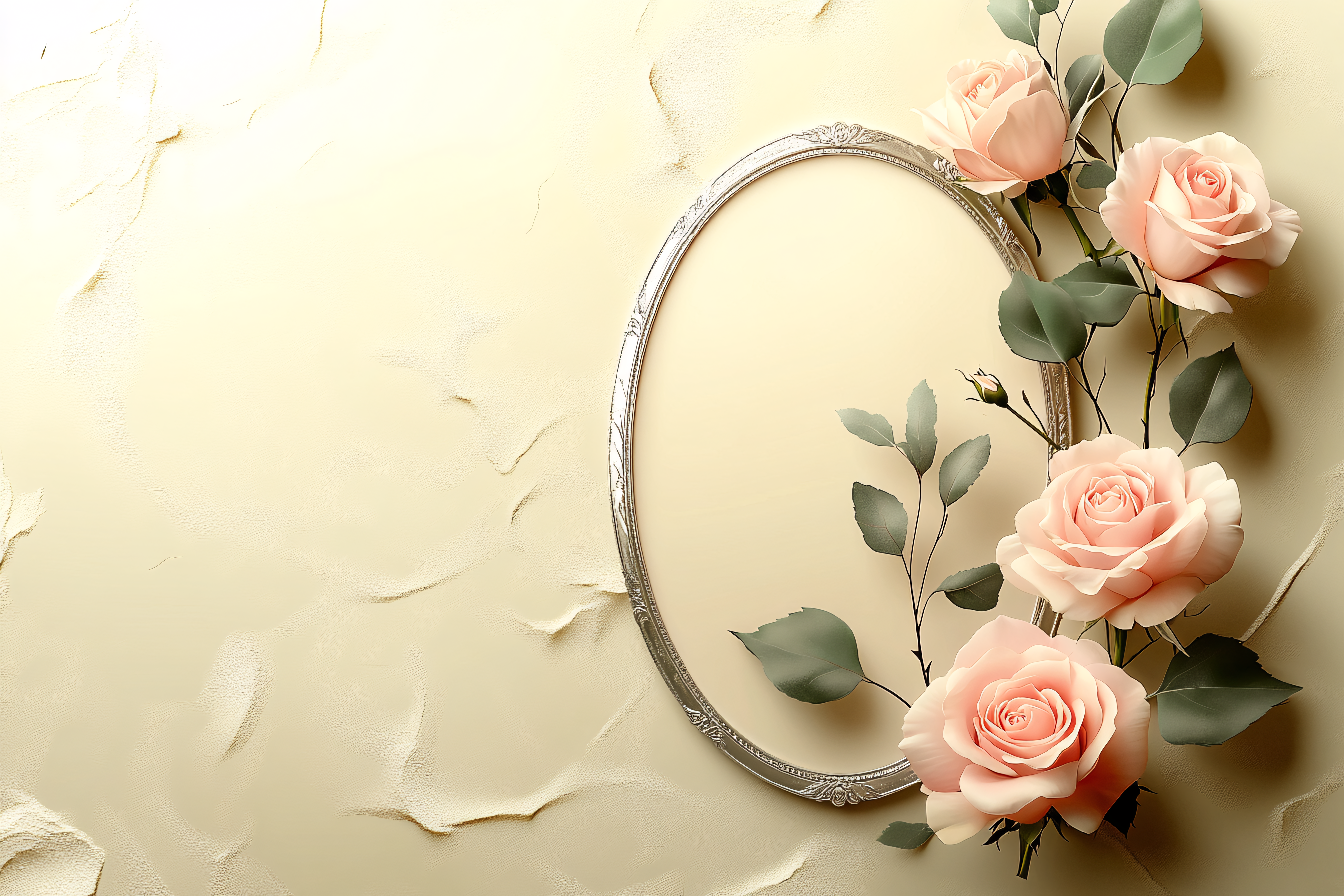 Elegant Floral Frame with Roses