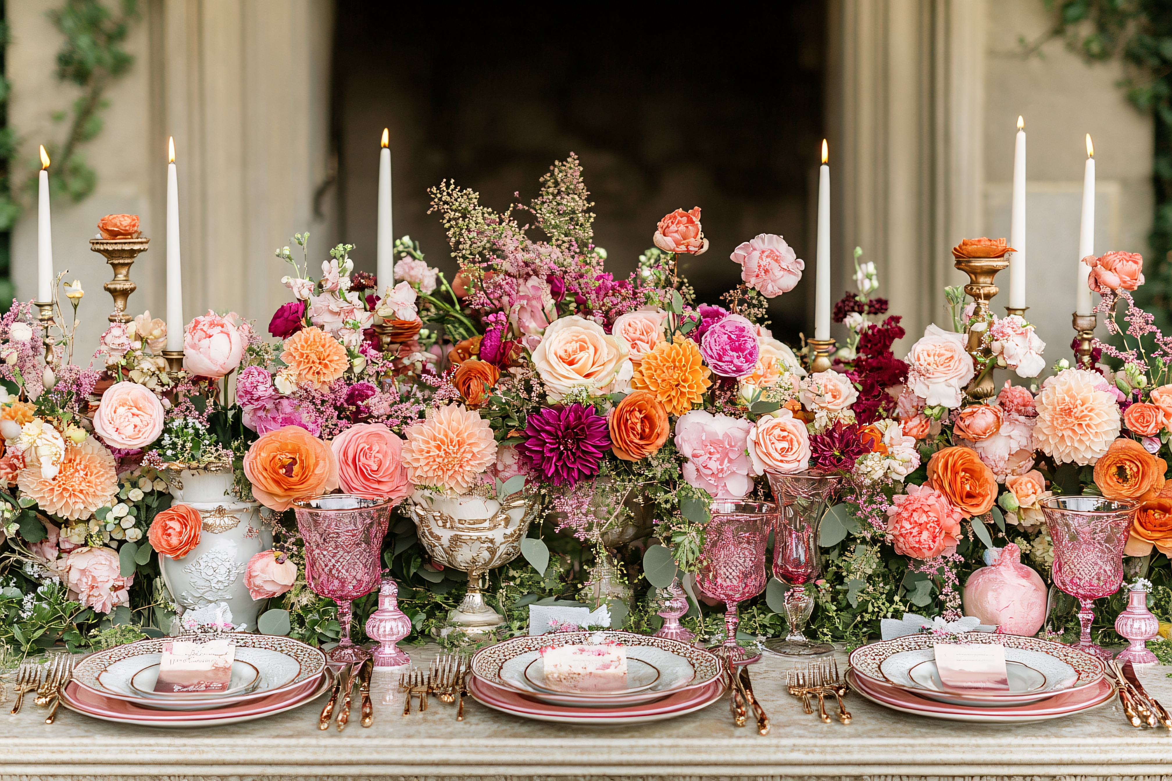 Elegant Floral Table Setting