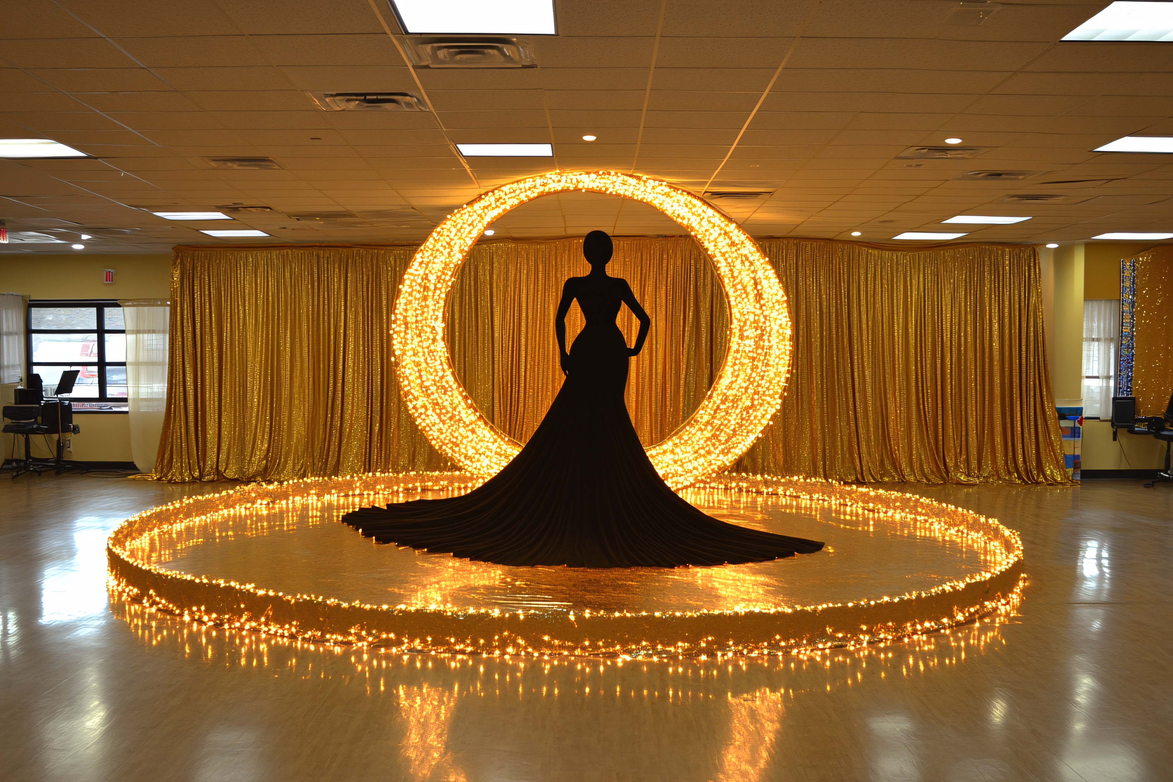 Elegant Silhouette in Golden Light