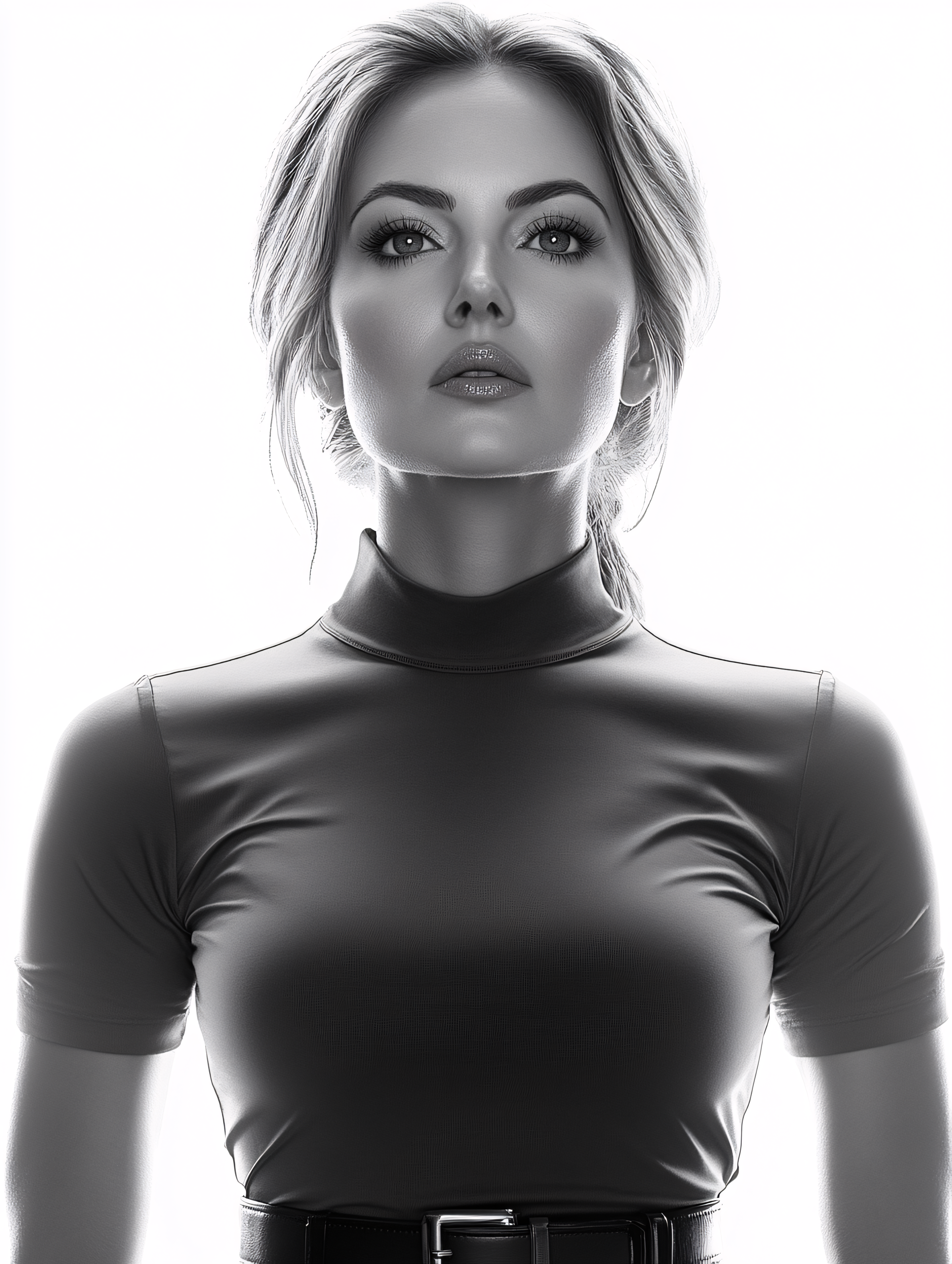 Elegant Woman Portrait in Turtleneck