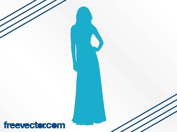 Elegant Woman Silhouette Free Vector