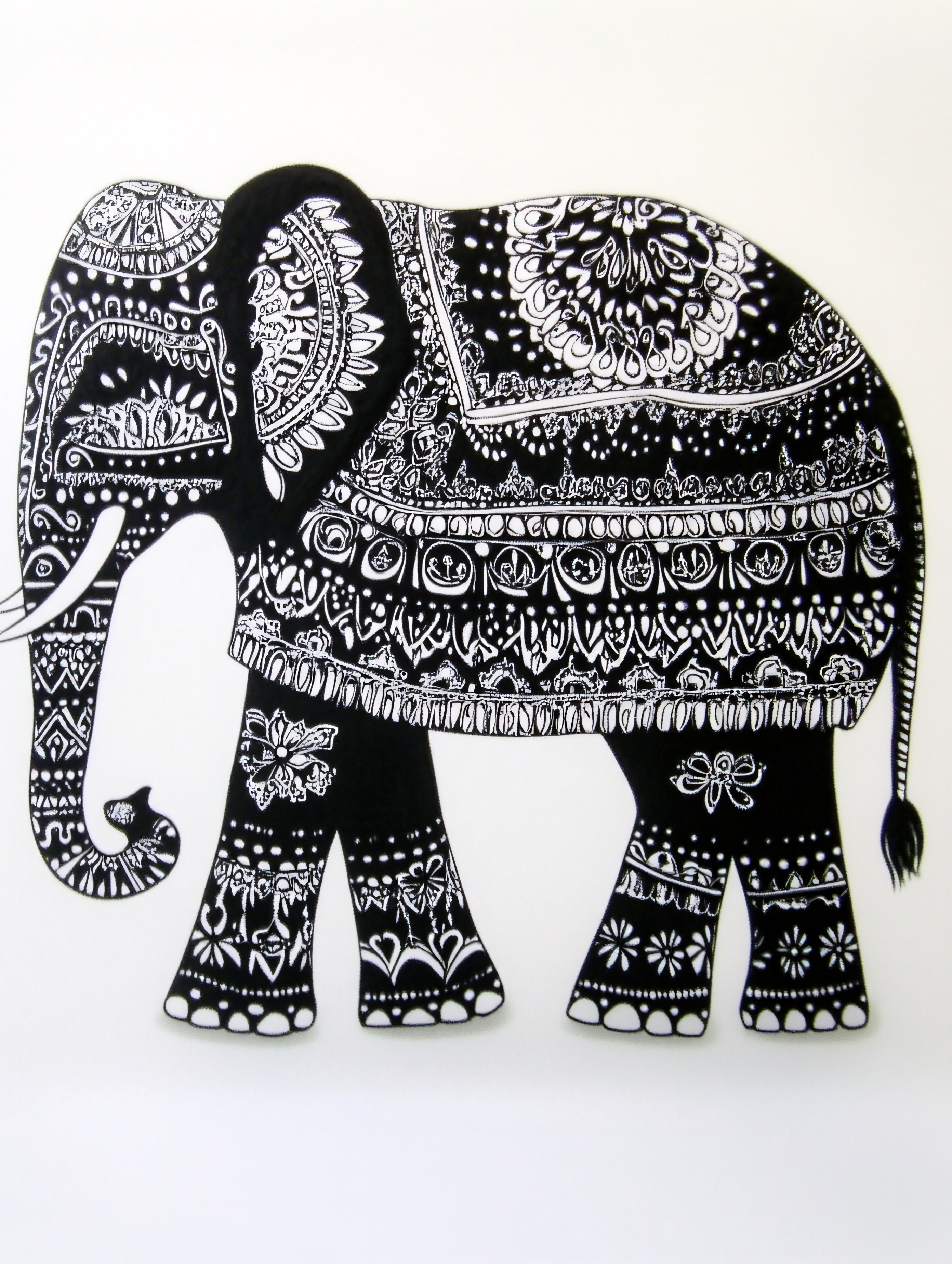 Elephant with Ornamental Patterns