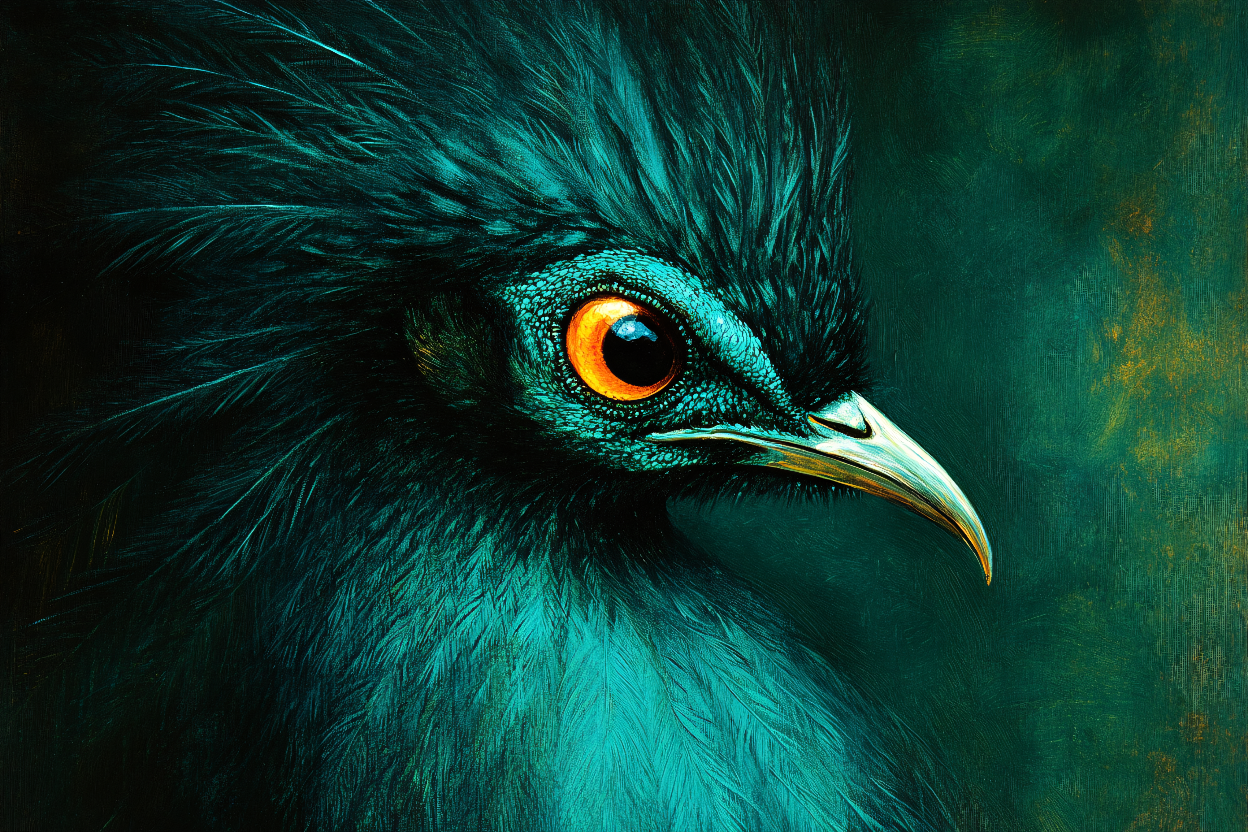 Emerald Bird Portrait