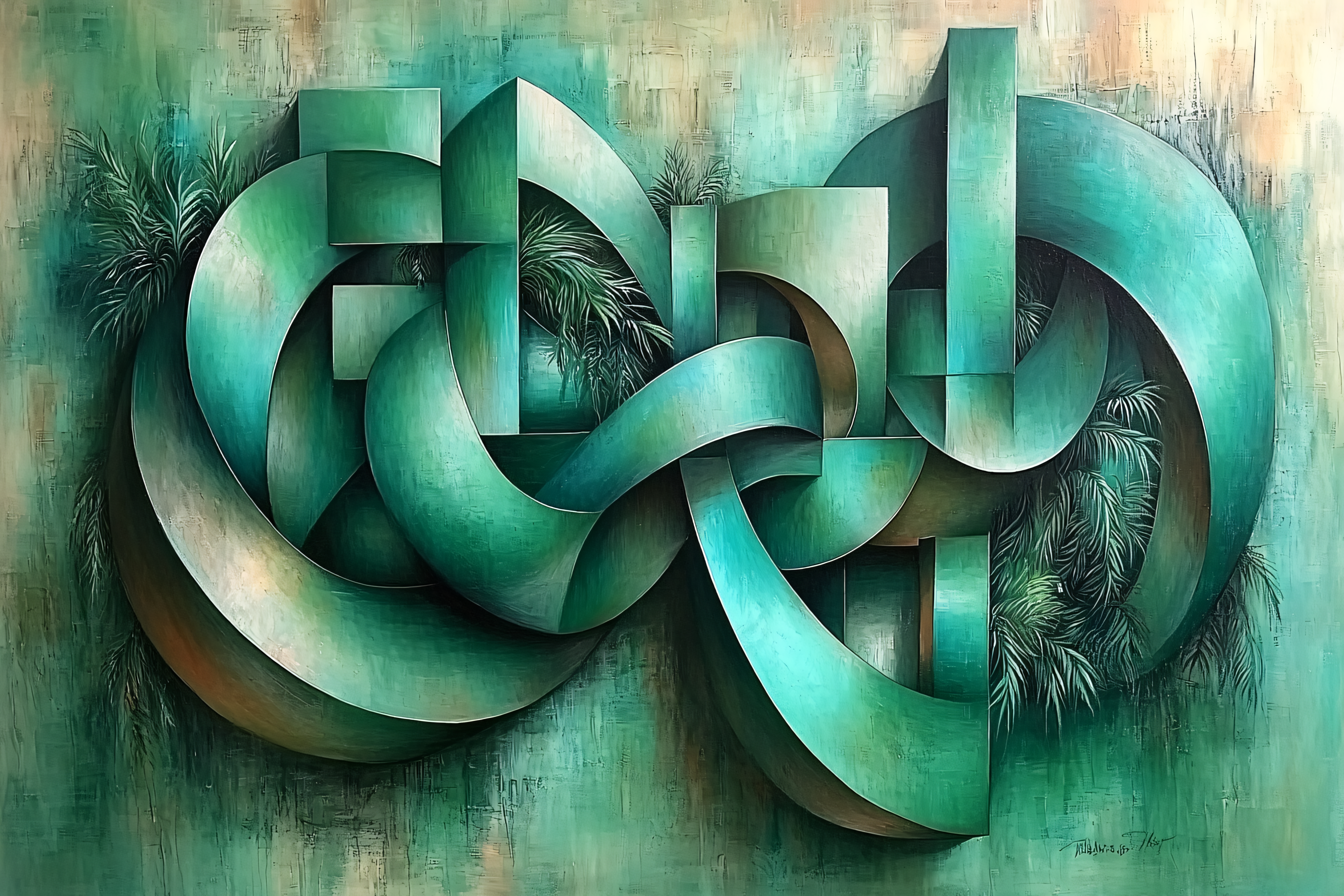Emerald Geometry Abstract
