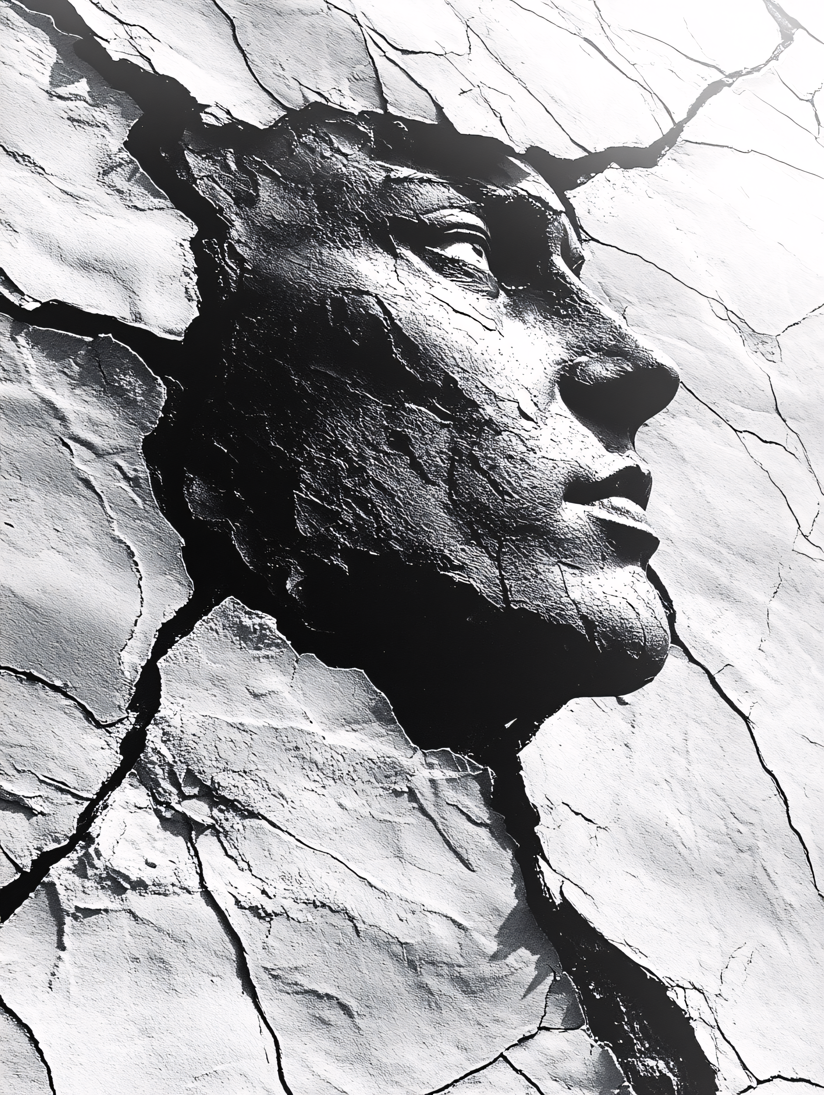 Emerging Stone Face