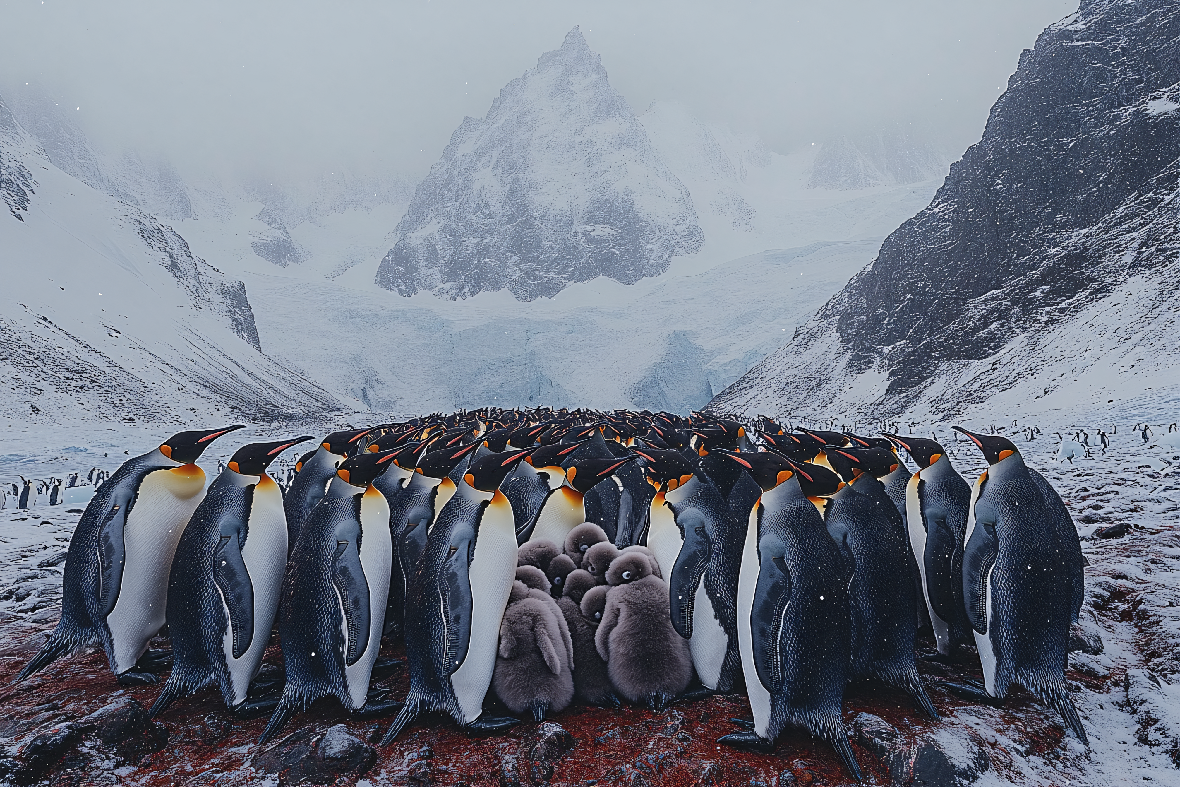 Emperor Penguin Colony Antarctica