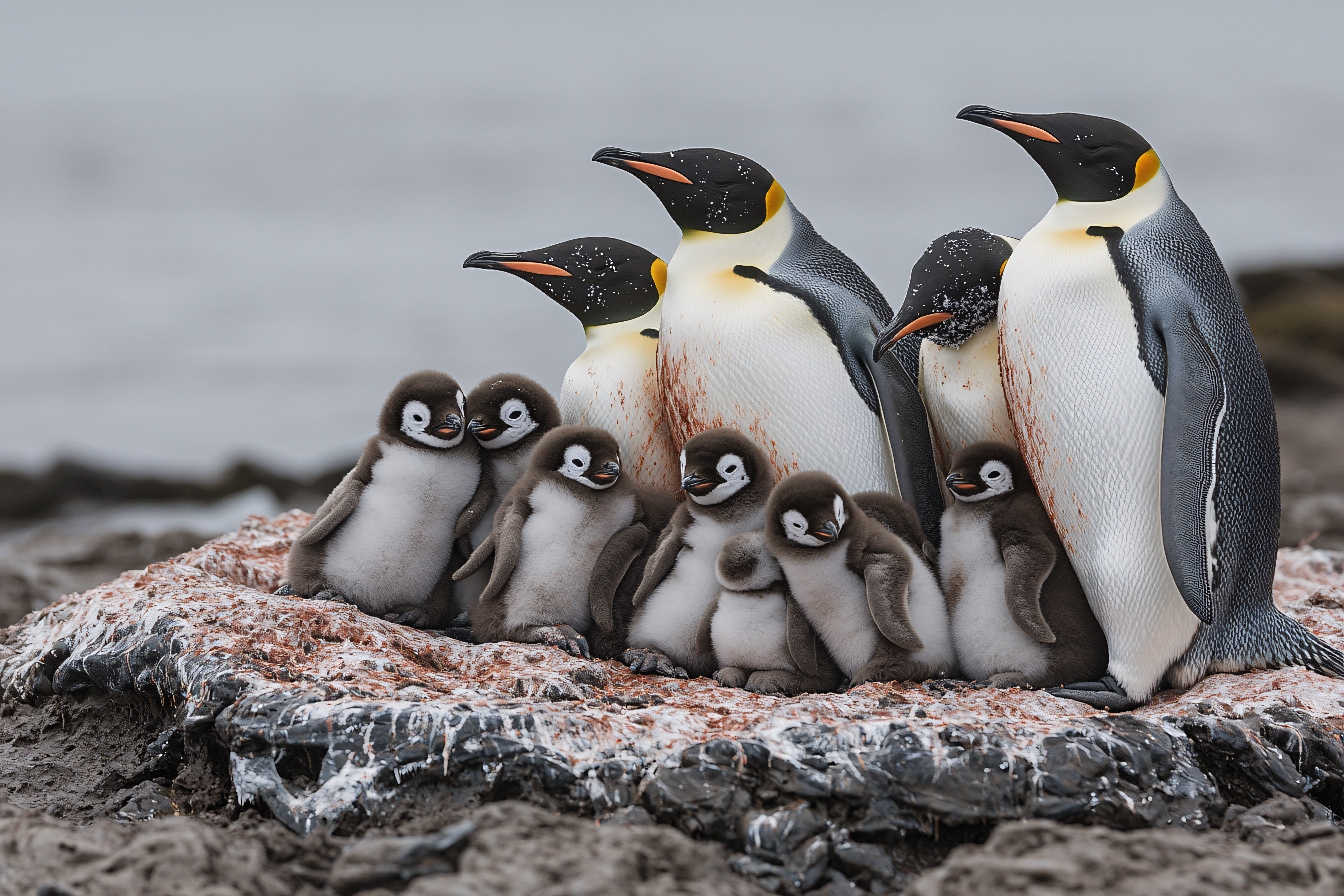 Emperor Penguin Family Portrait