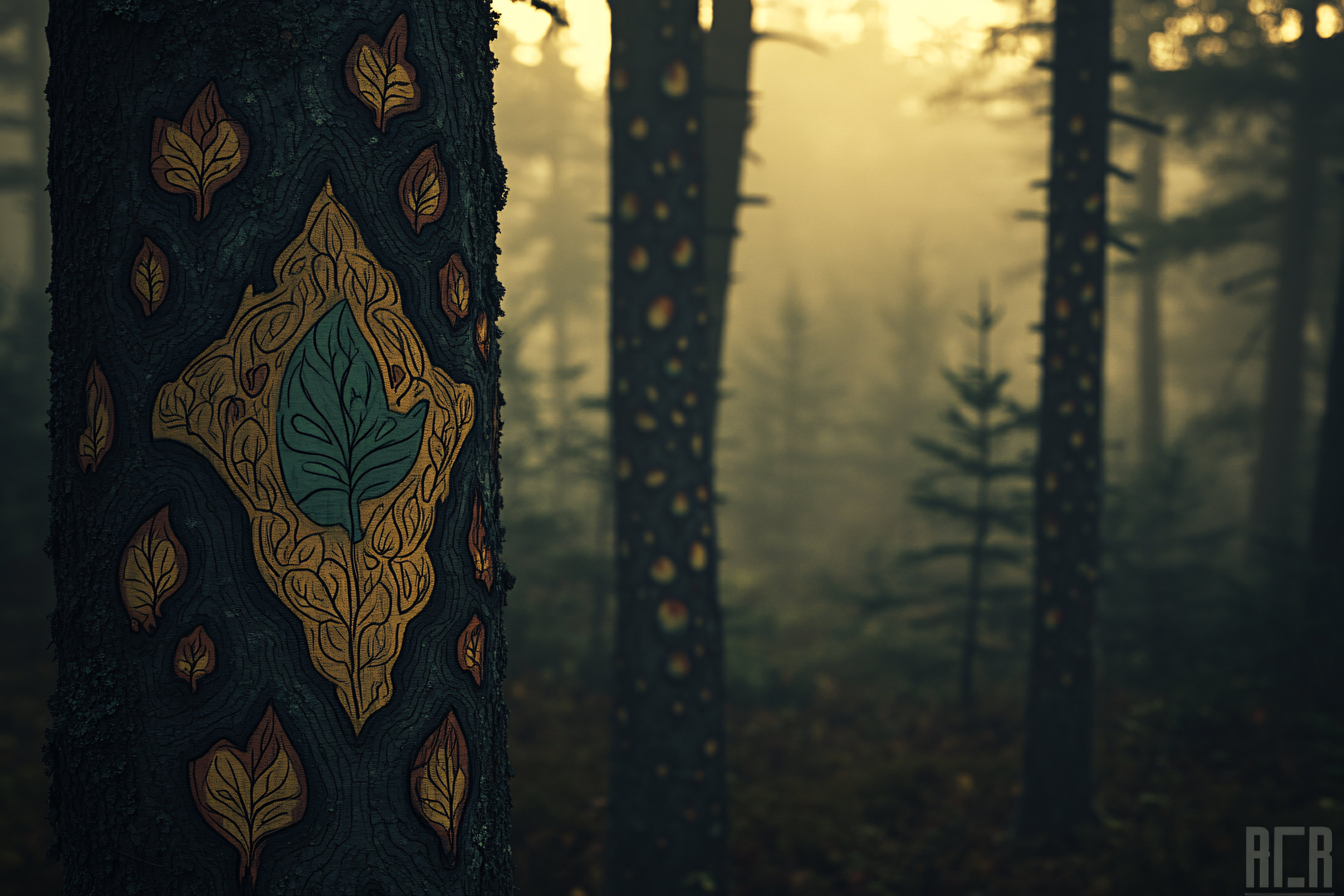 Enchanted Forest Tree Carving