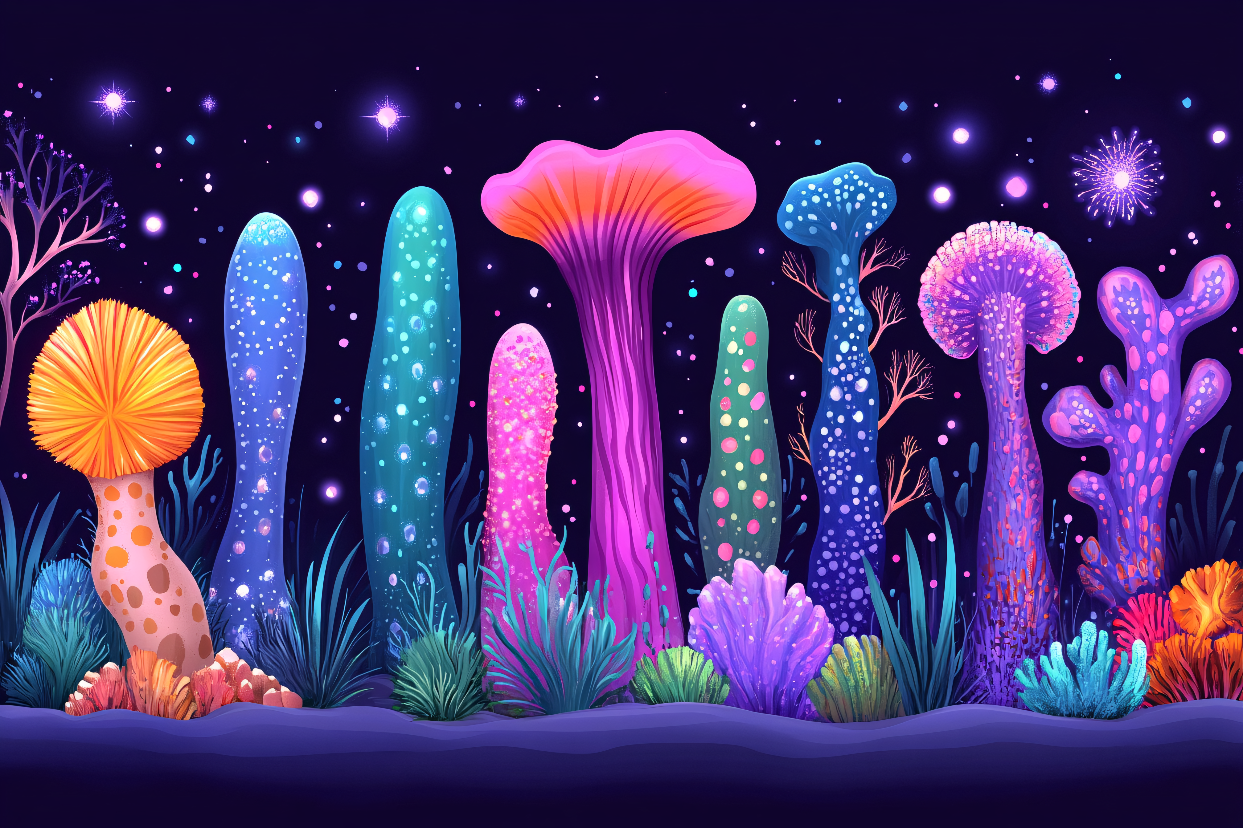 Enchanted Glowing Mushrooms