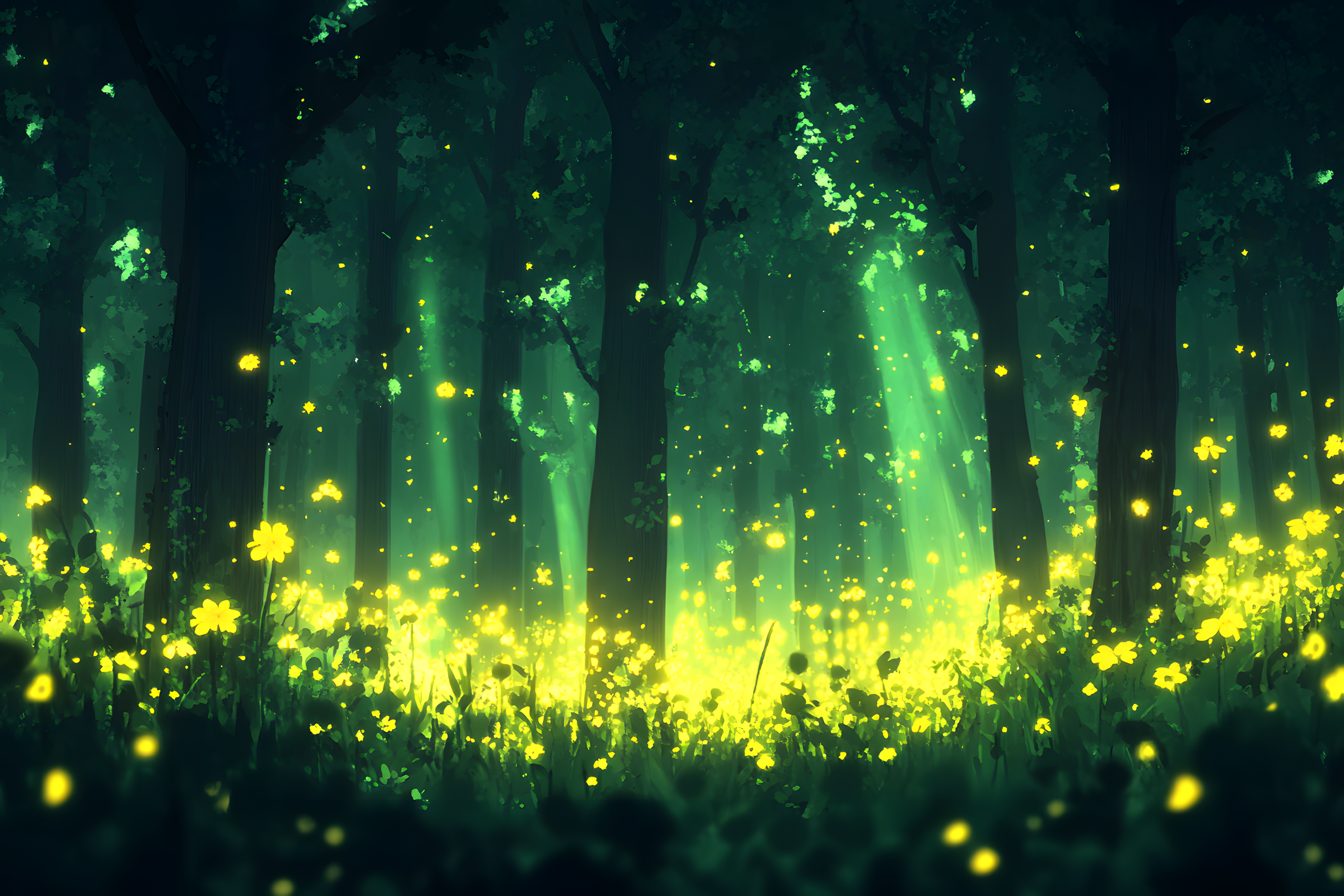 Enchanted Luminous Forest