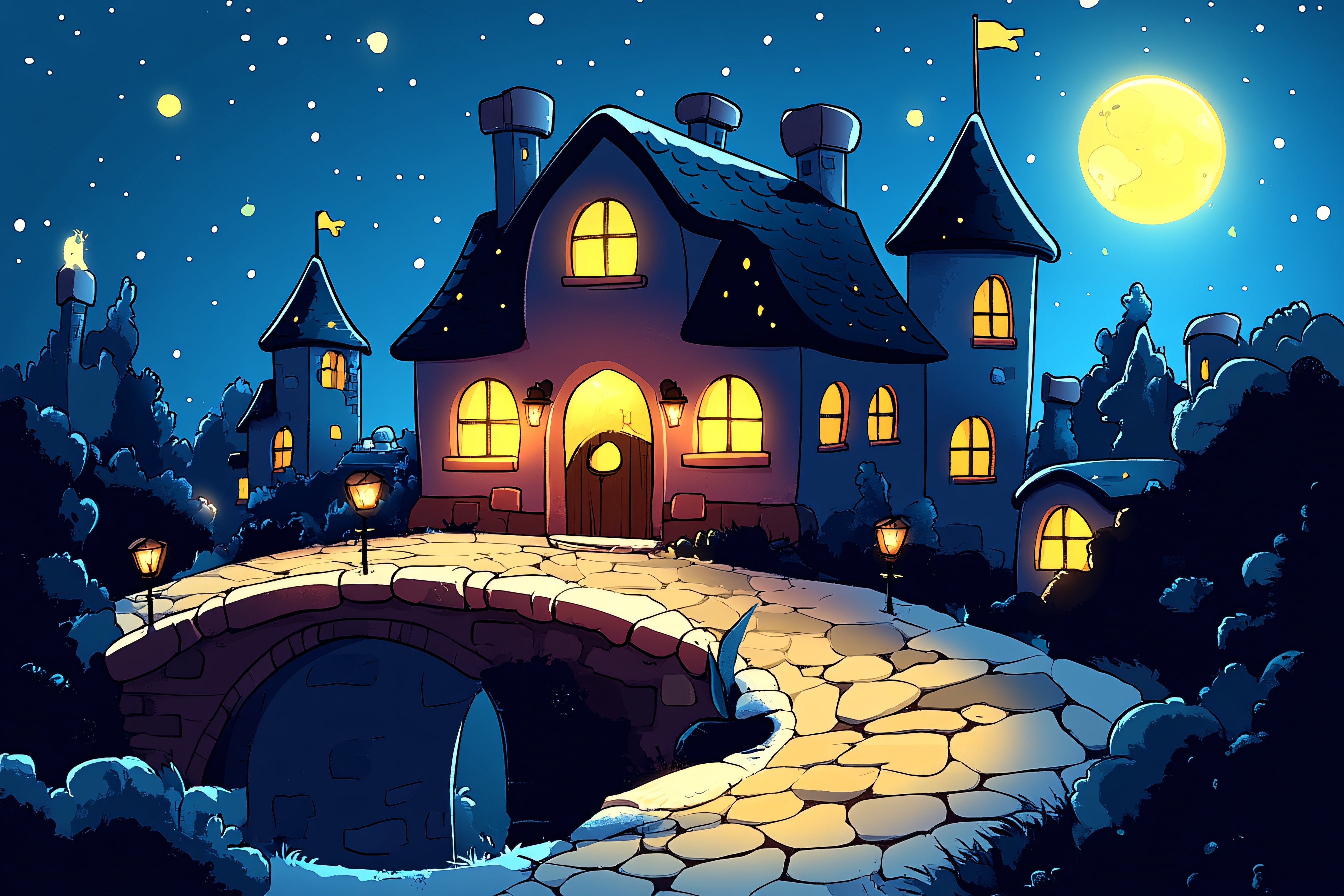 Enchanting Night Village