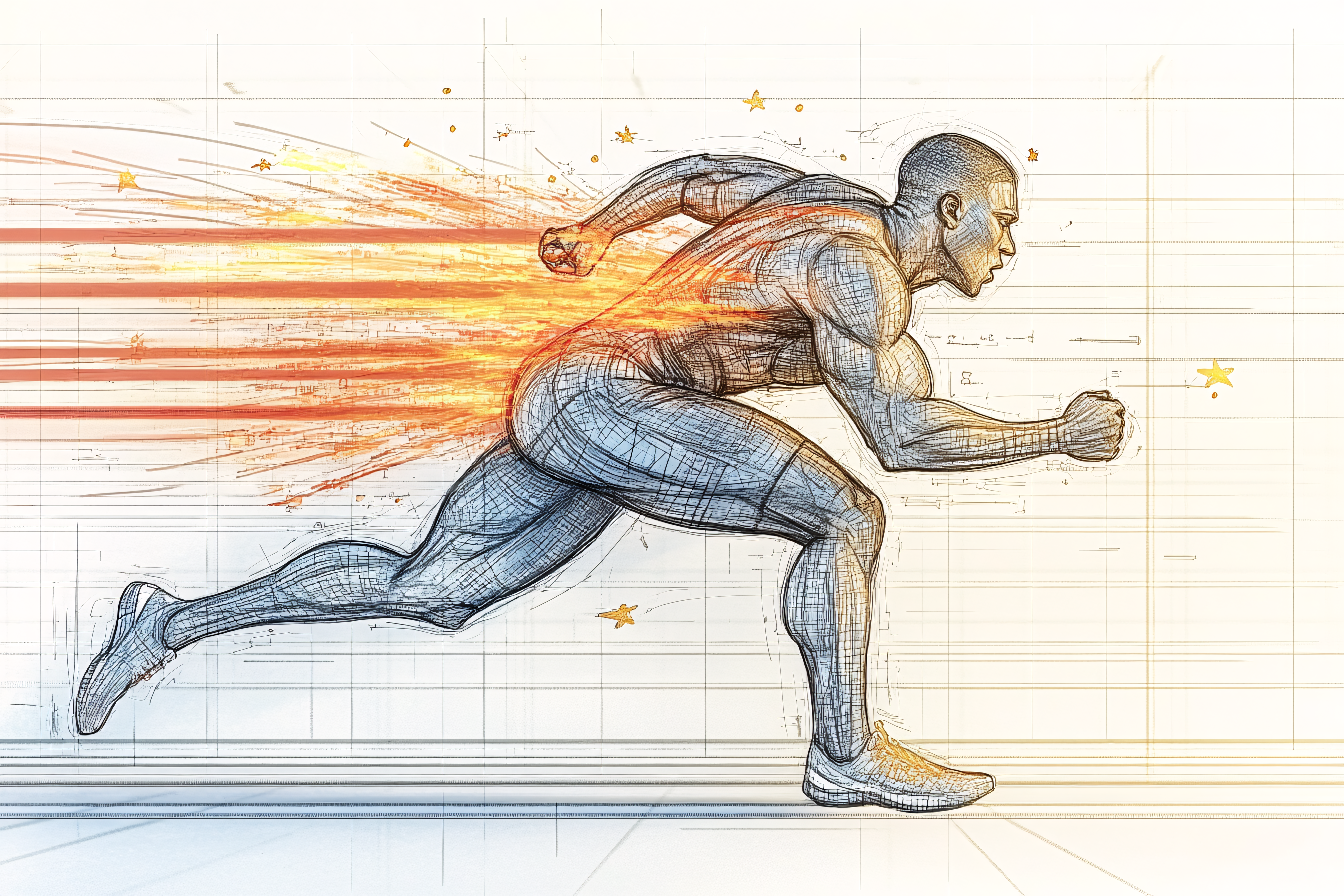 Energetic Runner Illustration