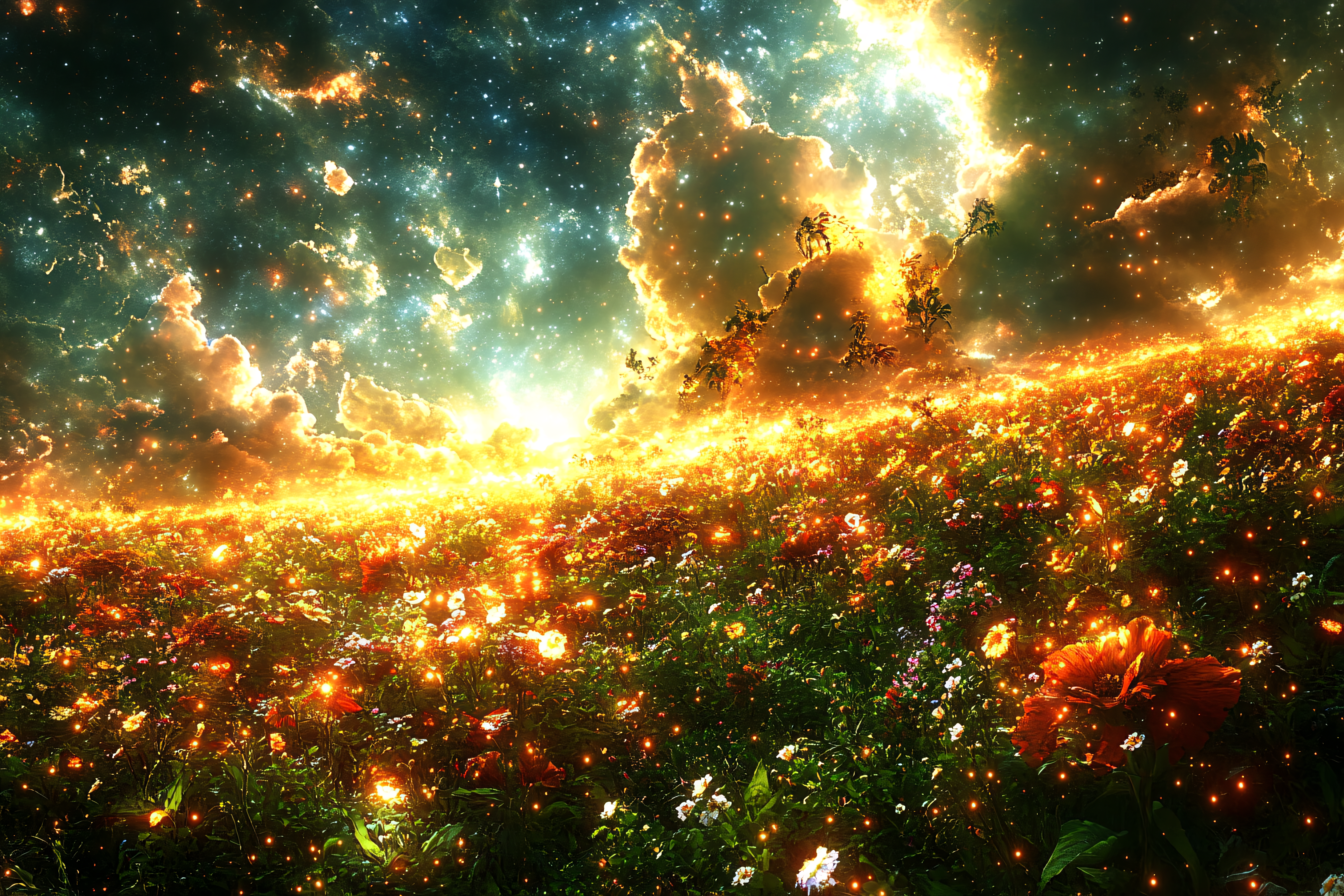 Ethereal Bloomscape at Twilight