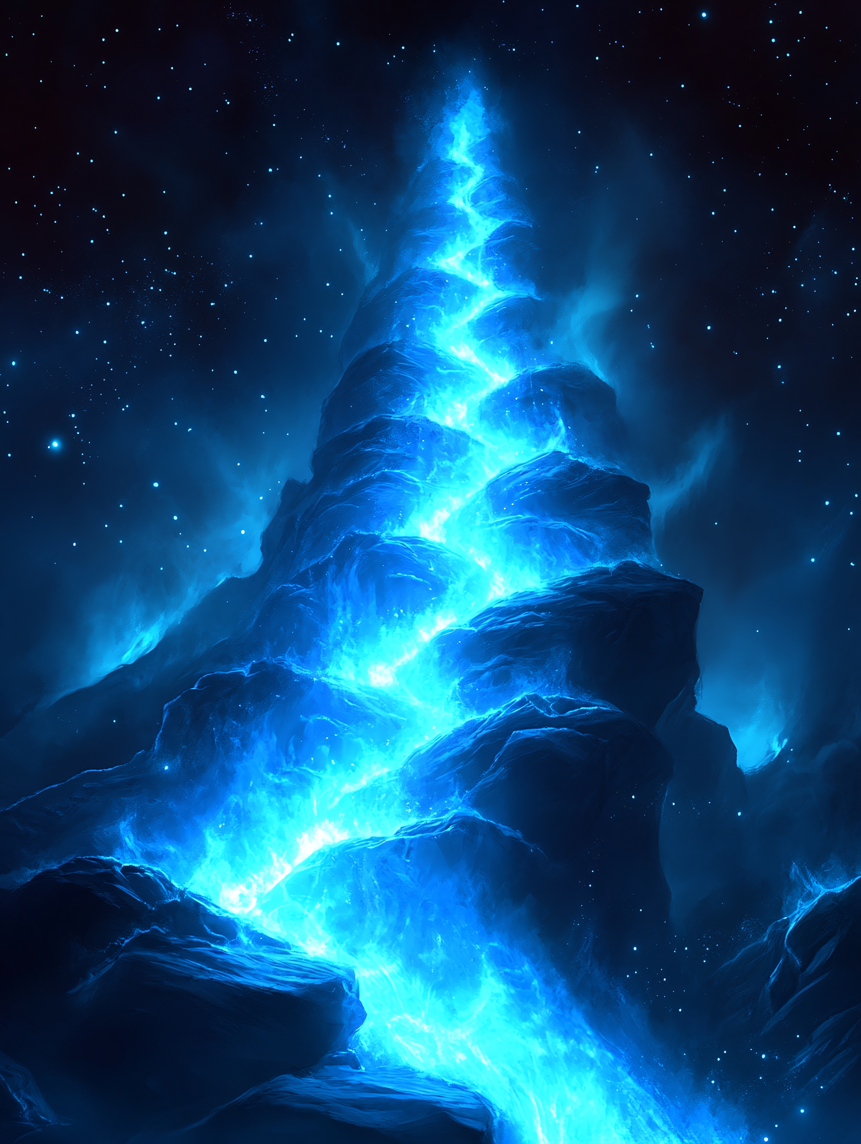 Ethereal Blue Mountain Glow