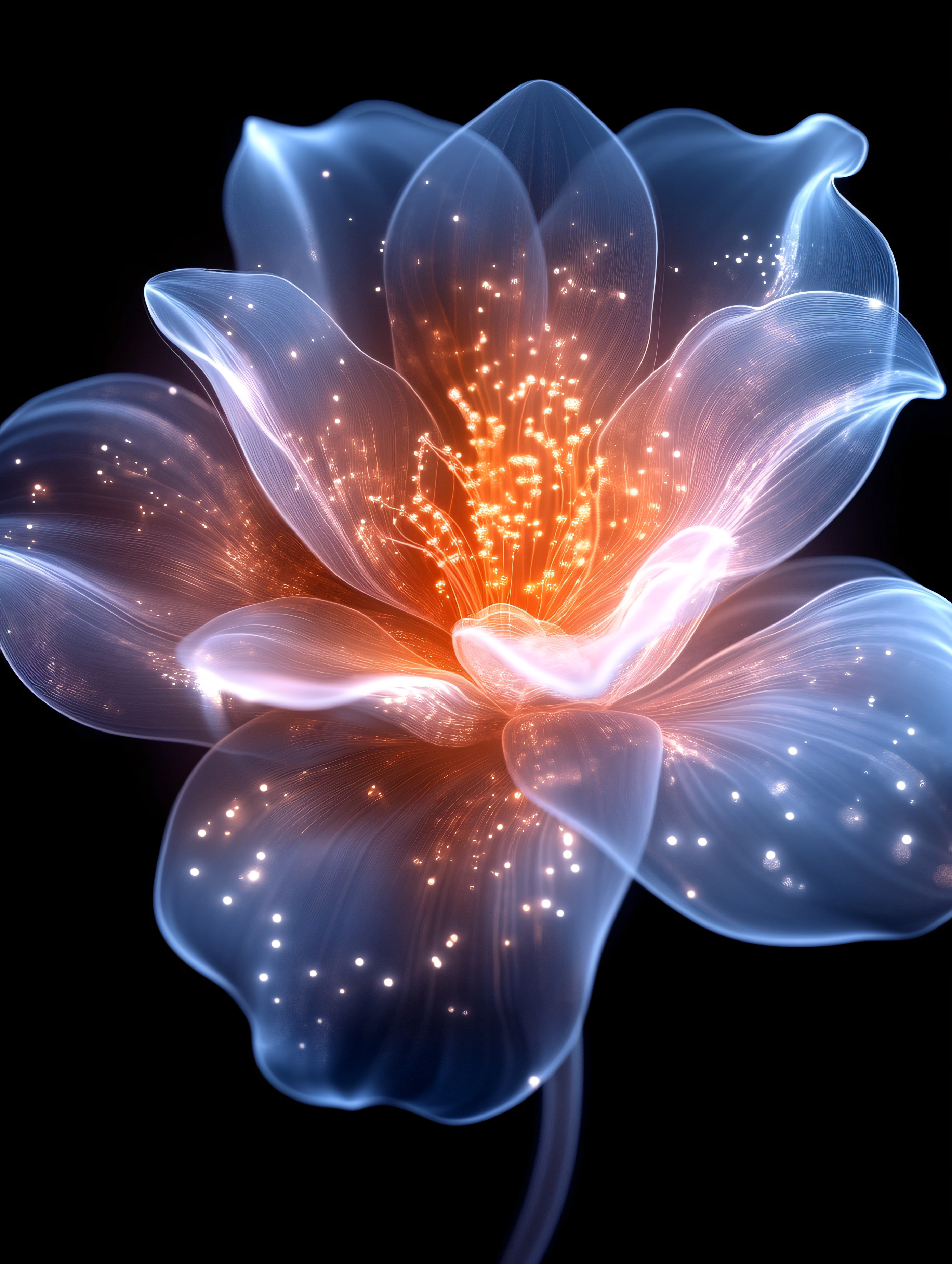 Ethereal Glowing Flower