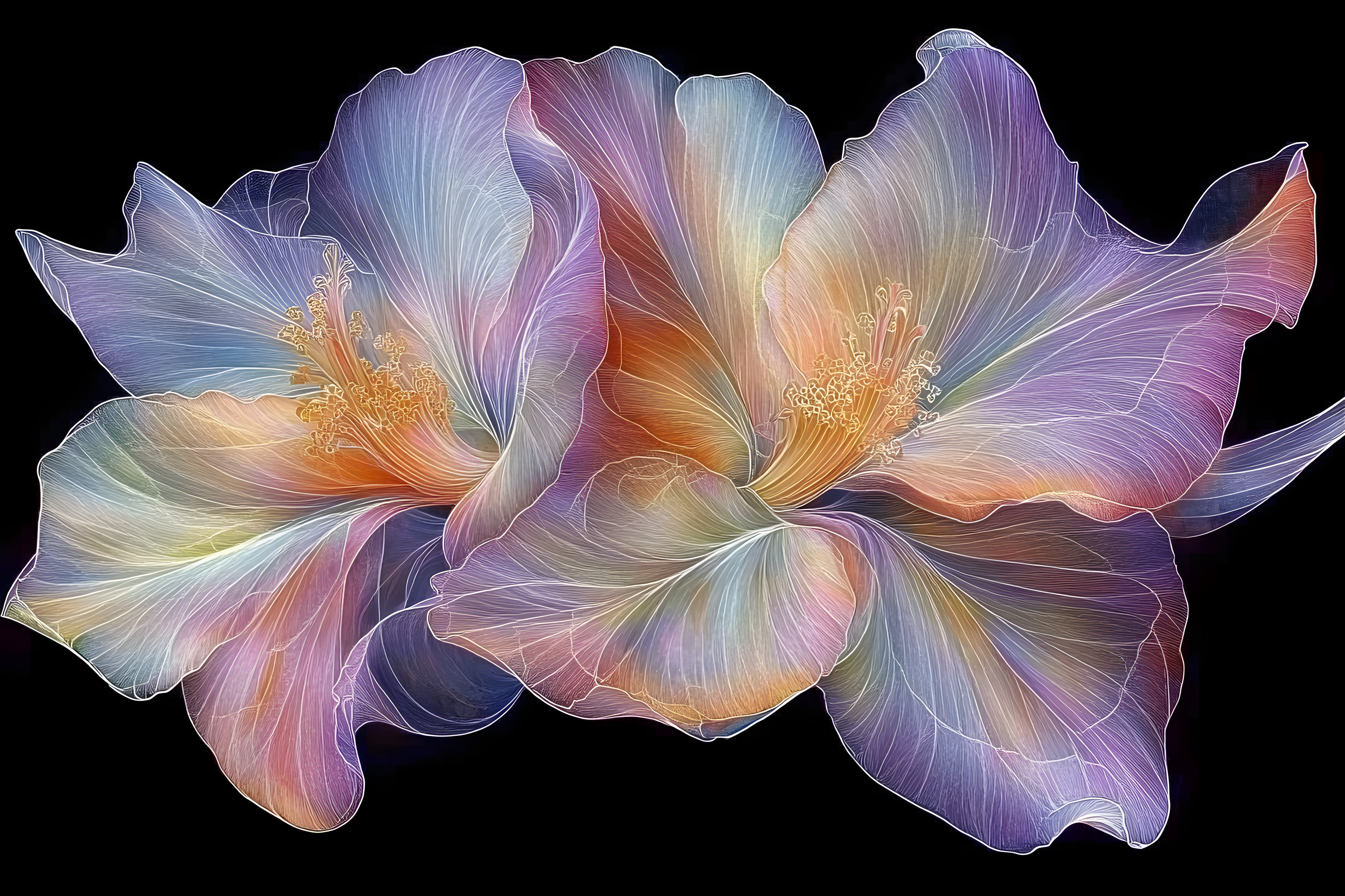 Ethereal Pastel Flowers