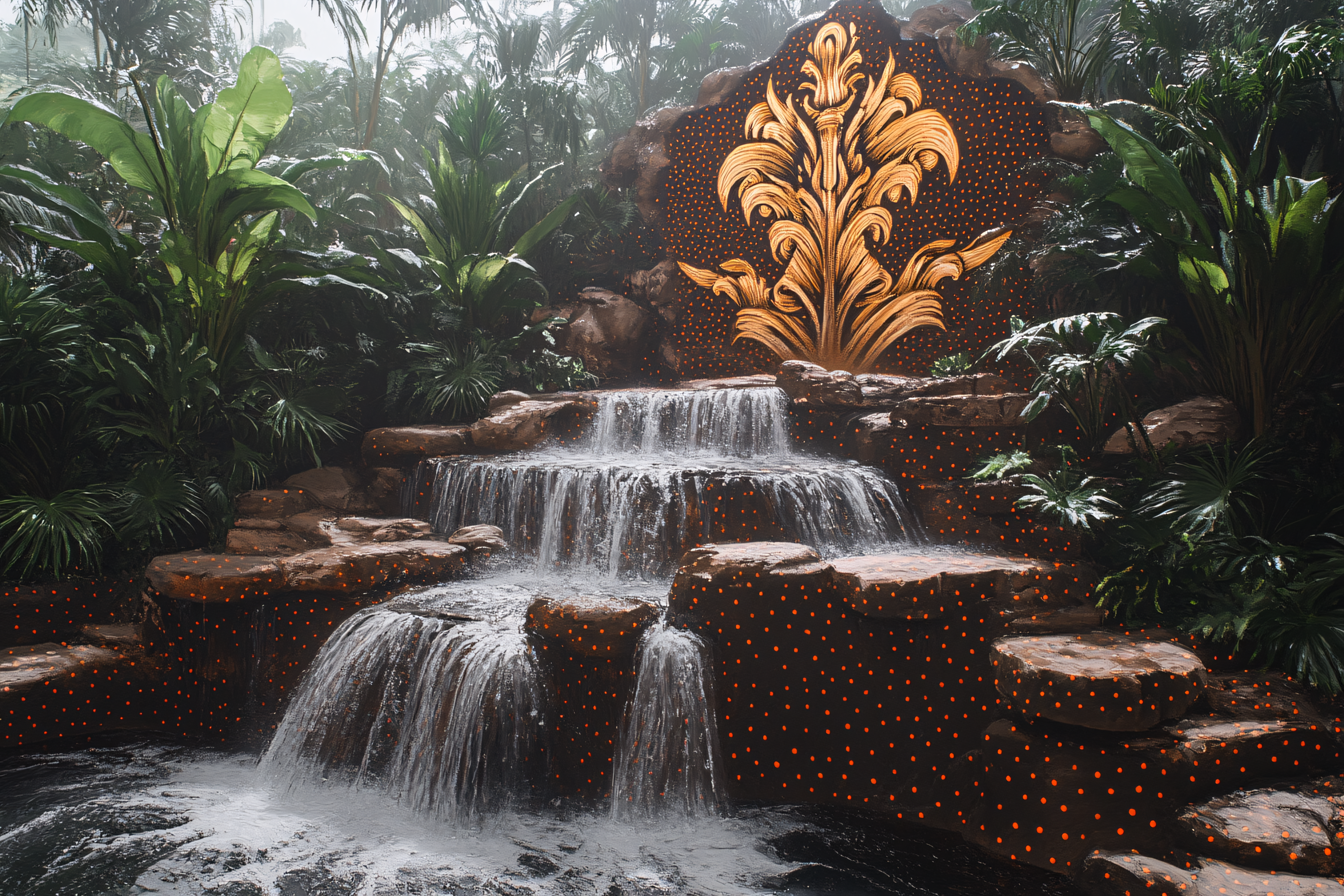 Exotic Cascade Garden