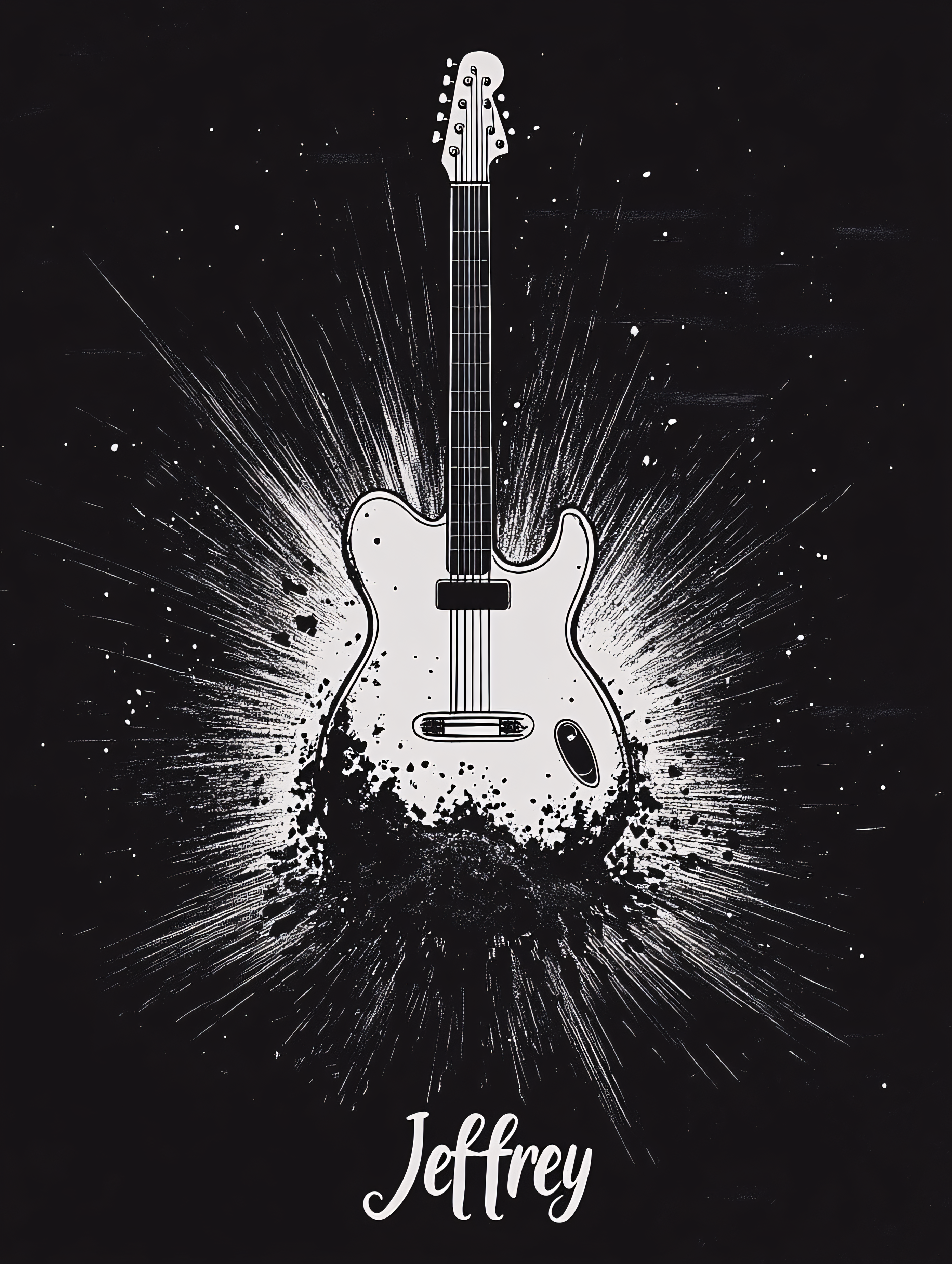 Exploding Electric Guitar