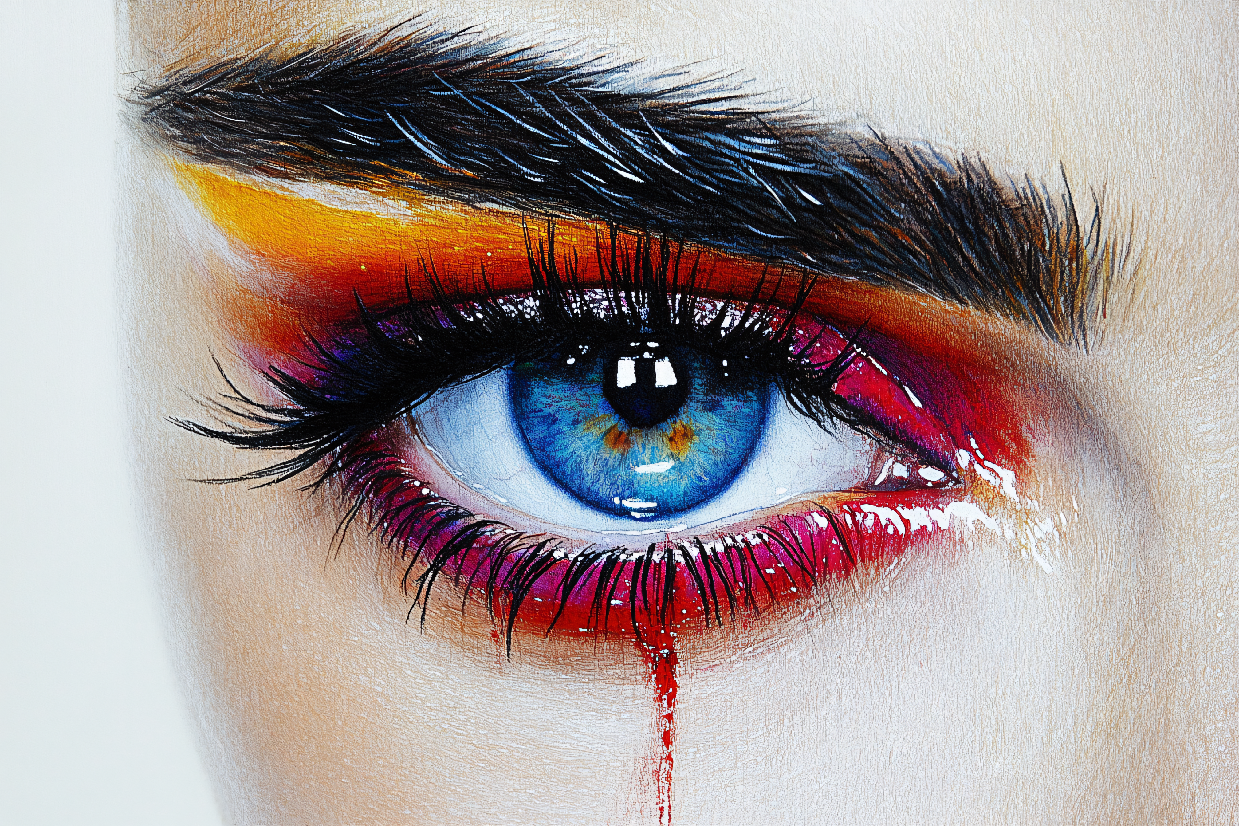 Expressive Eye Makeup with Tear