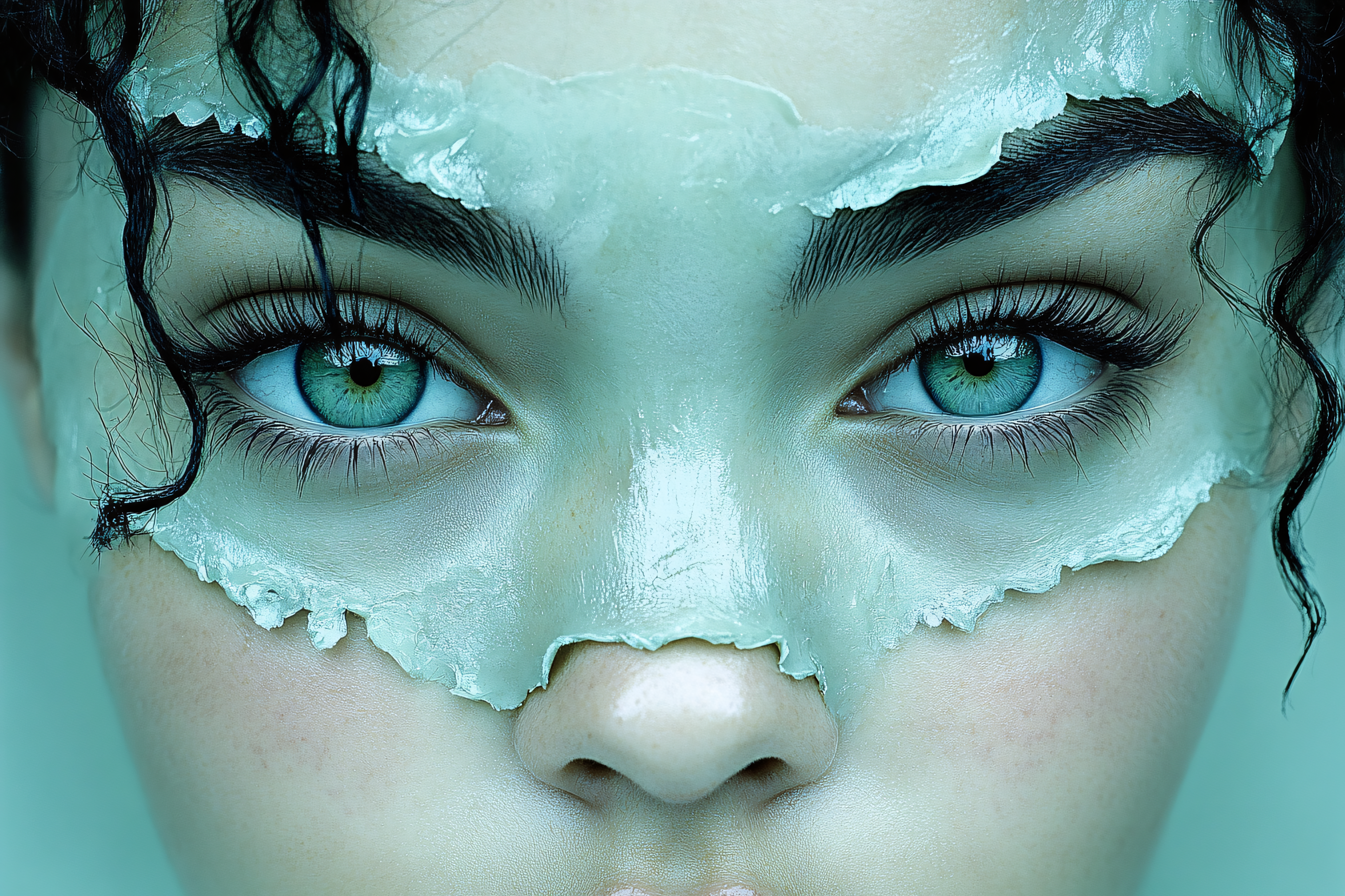 Eyes Peeking Through Face Mask
