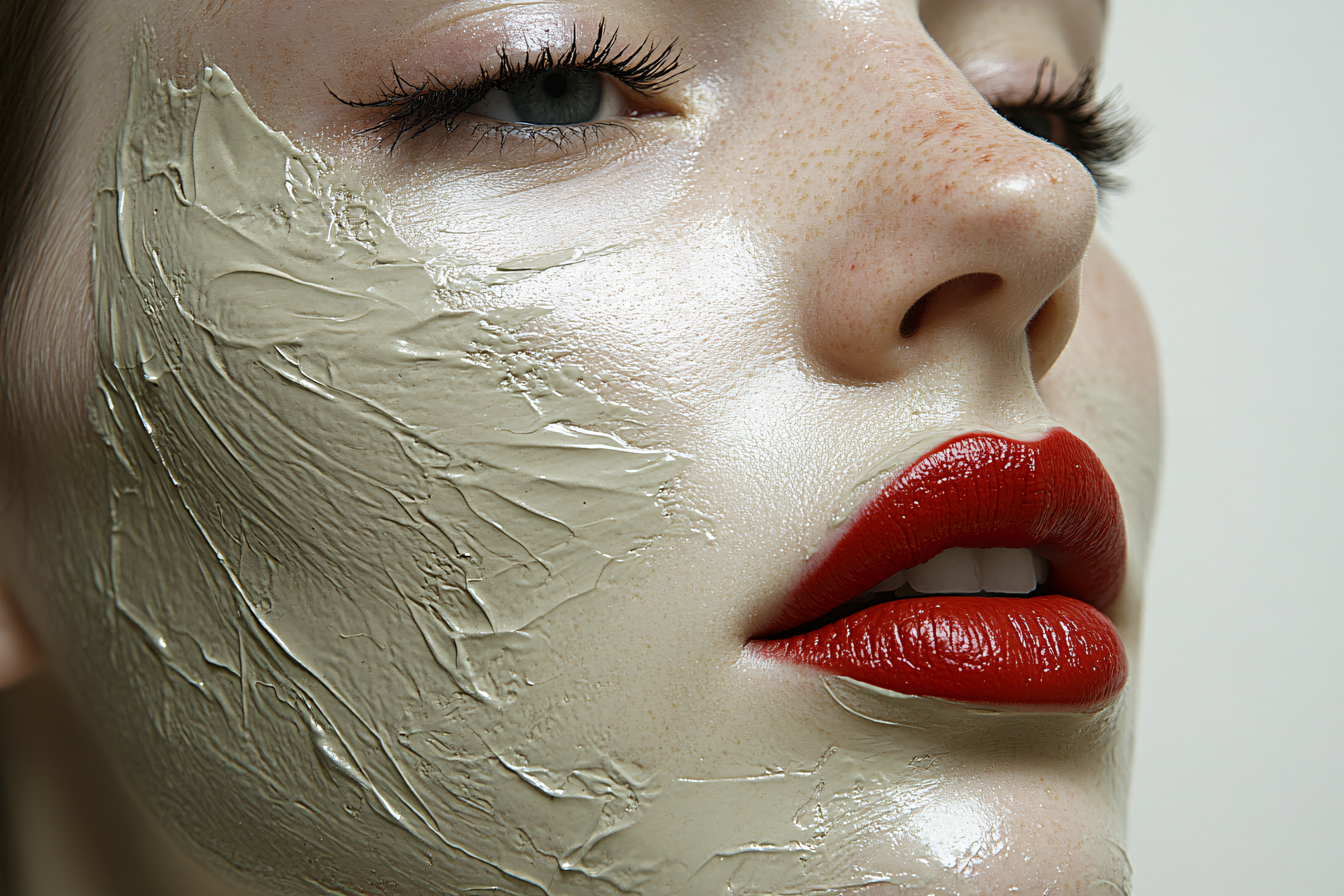 Face Mask with Red Lips