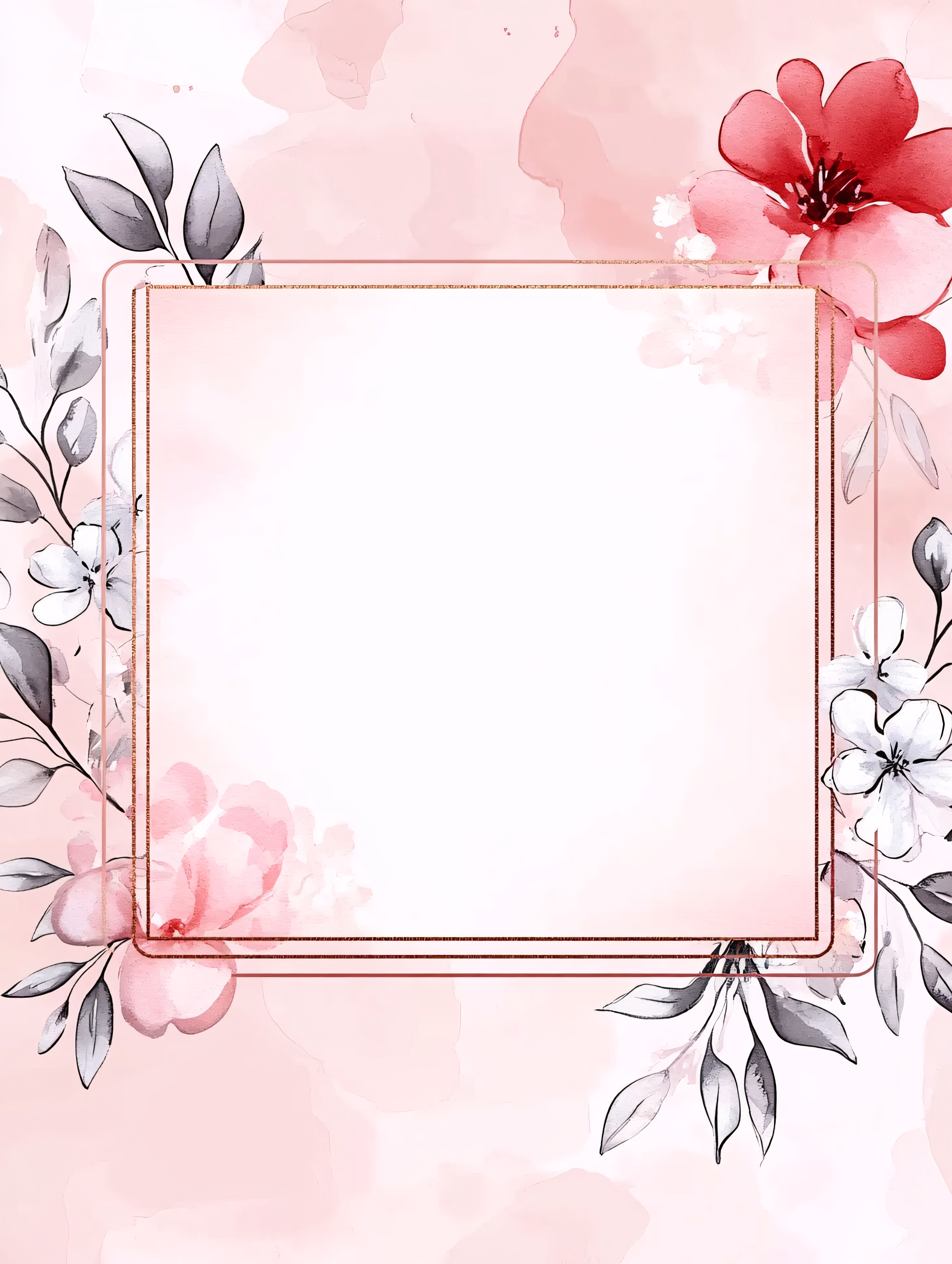 **Feminine Floral Frame**