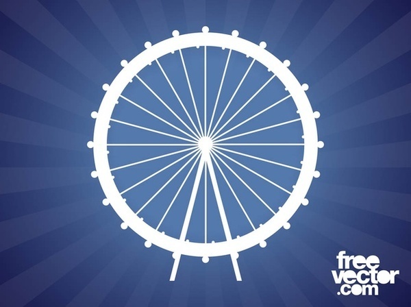 Ferris Wheel Silhouette Free Vector