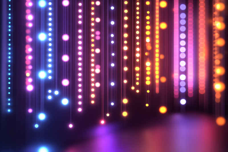 Festive Glowing Light Streaks