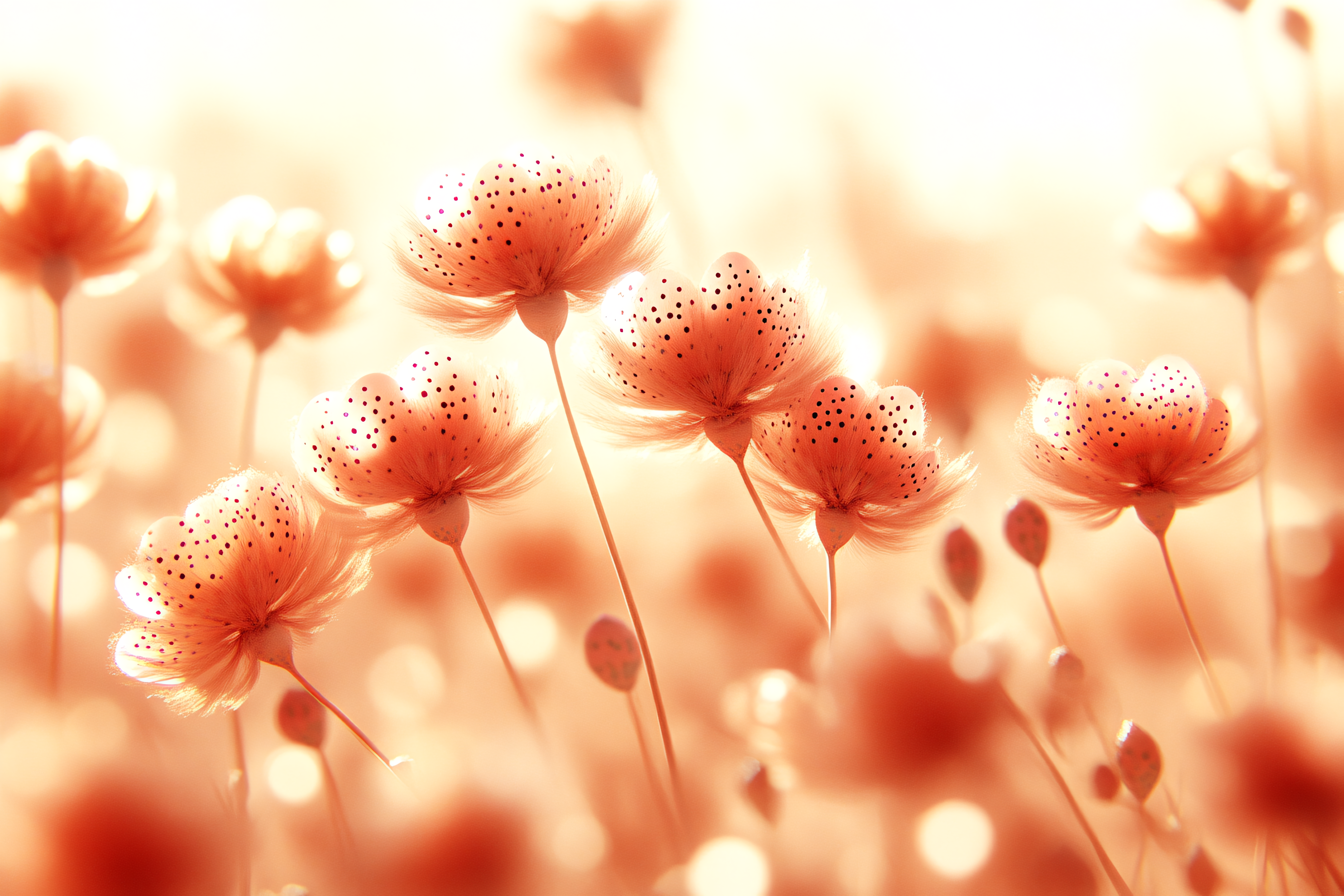 Field of Dotted Orange Flowers