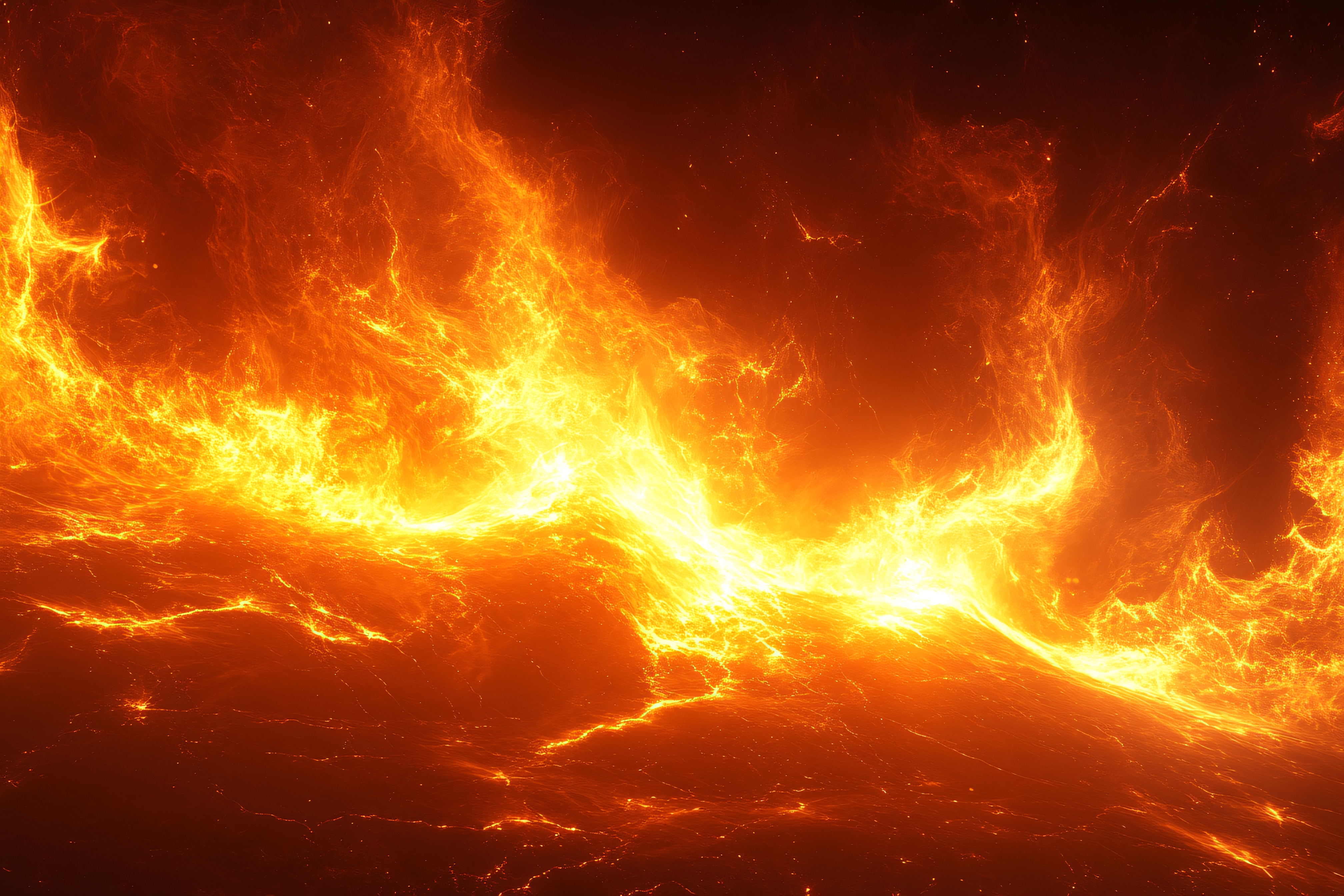 Fiery Abstract Wave