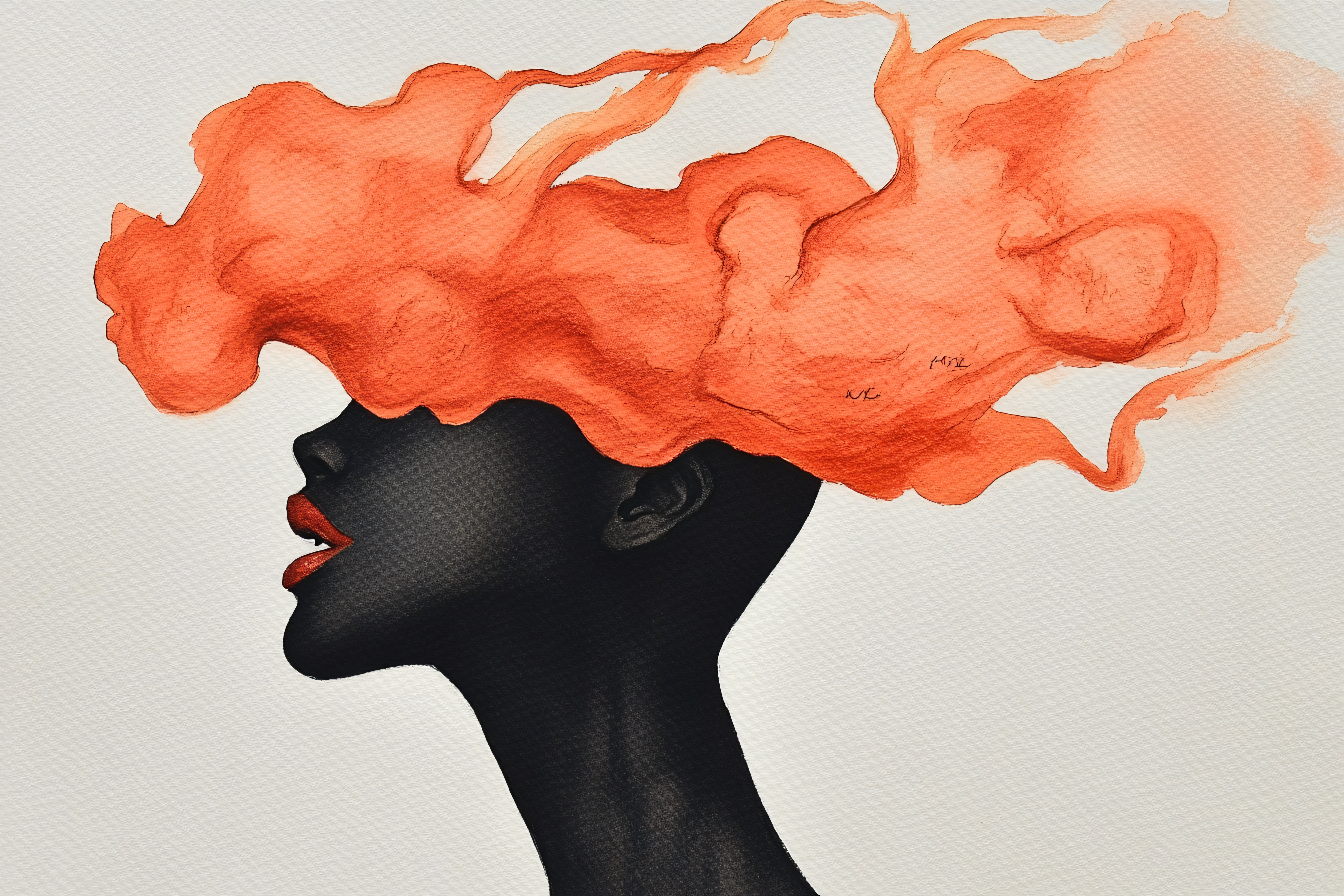 Fiery Afro Woman