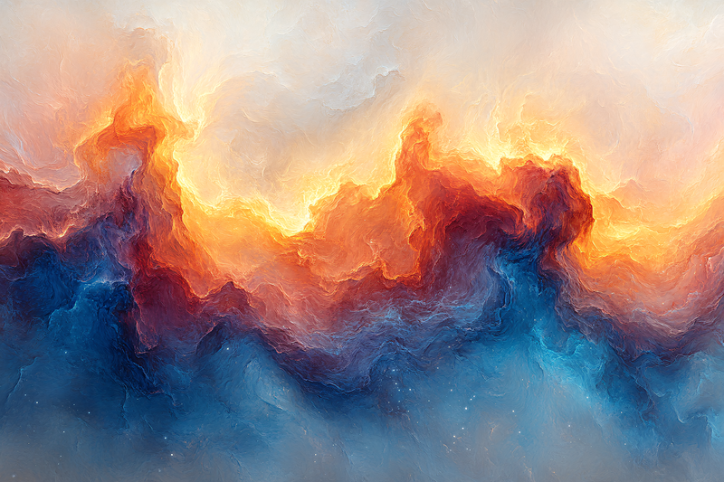 Fiery Celestial Nebula