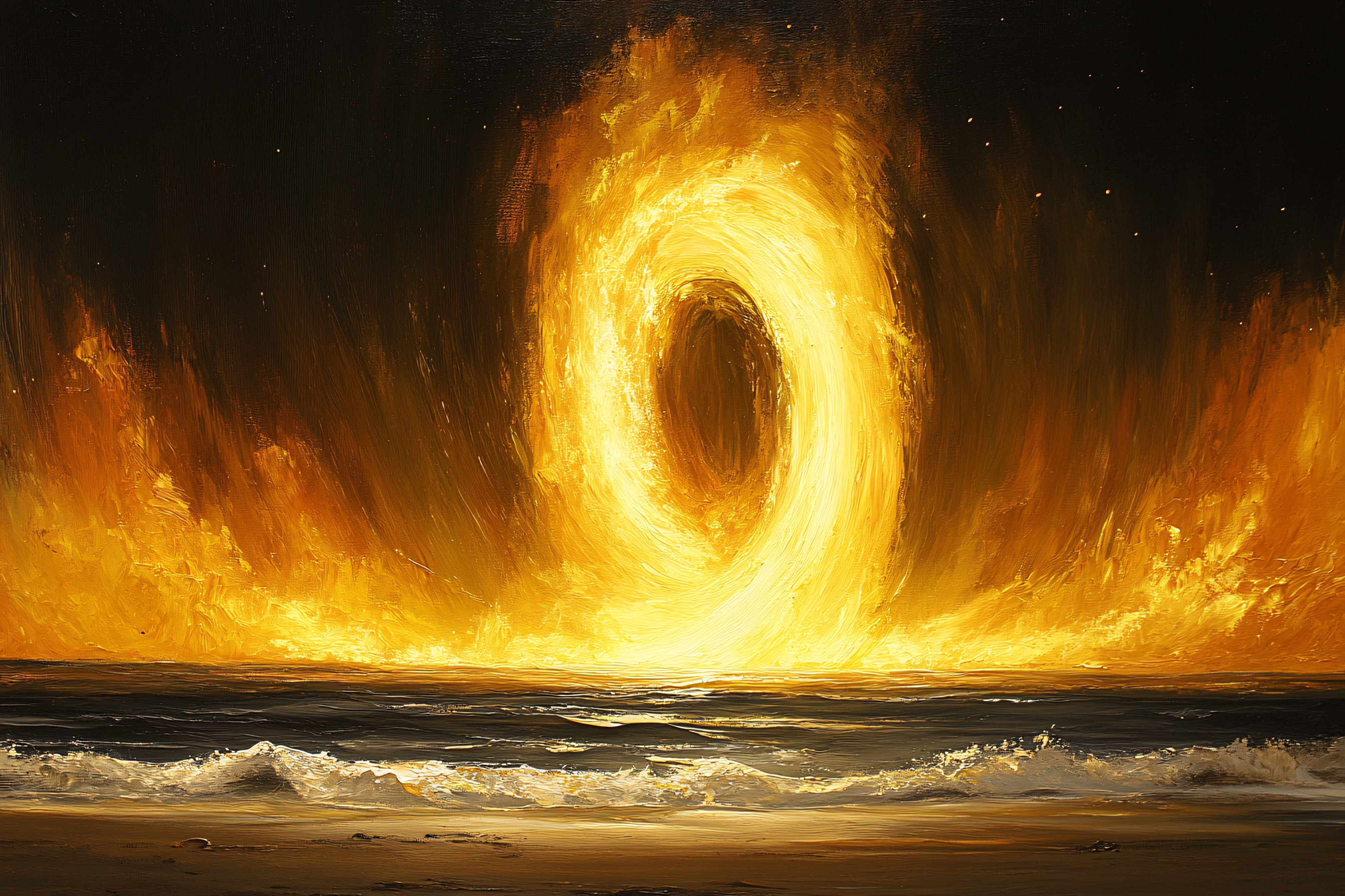 Fiery Portal Above the Sea