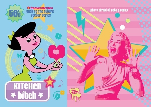 Fifties Housewife s Free Vector