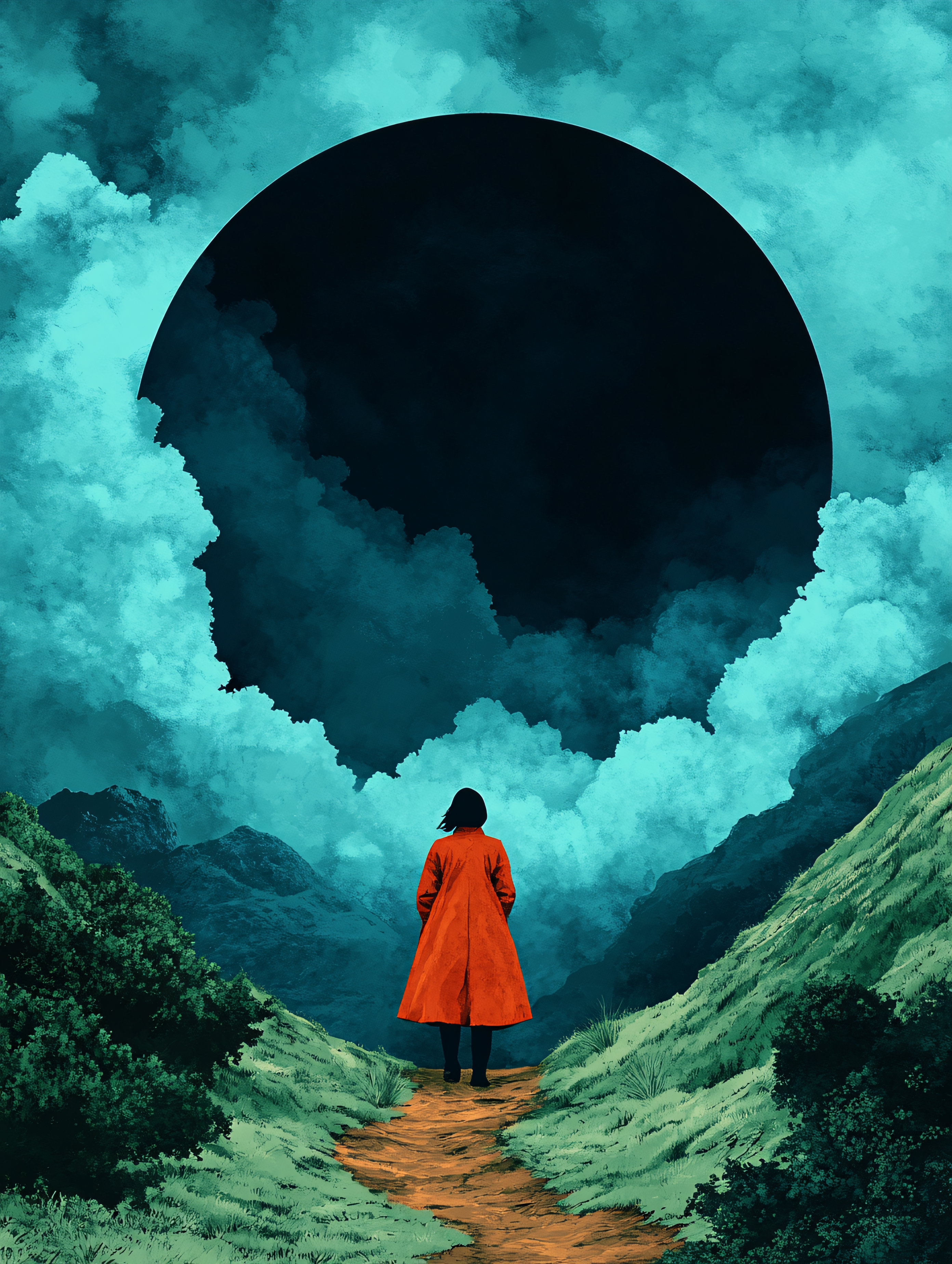 Figure Approaching The Void