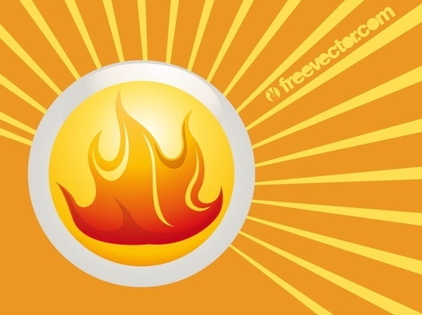 Fire Badge Free Vector