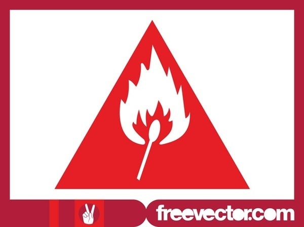 Fire Hazard Warning Sign Free Vector