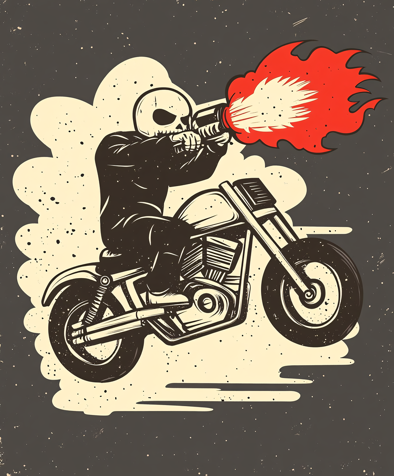 Flaming Skull Rider