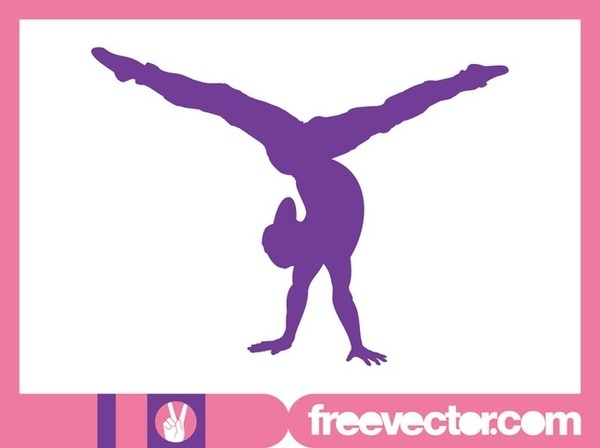 Flexible Girl Silhouette Free Vector