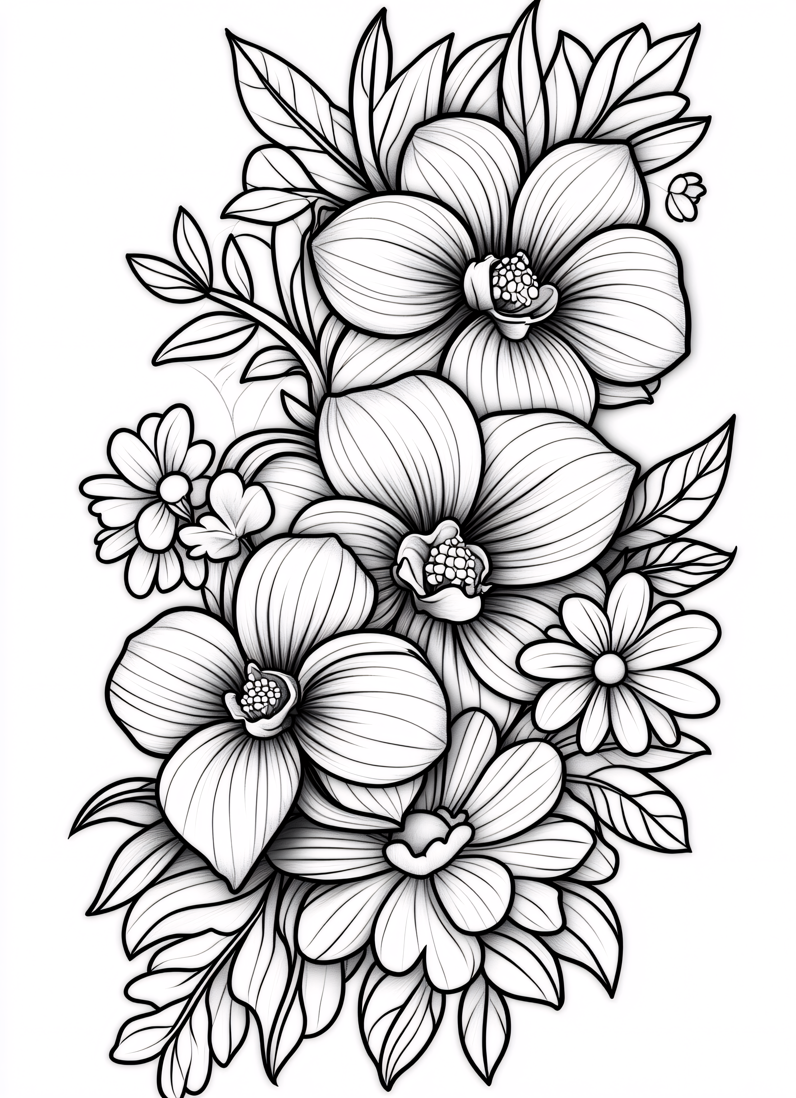 Floral Arrangement Coloring Page