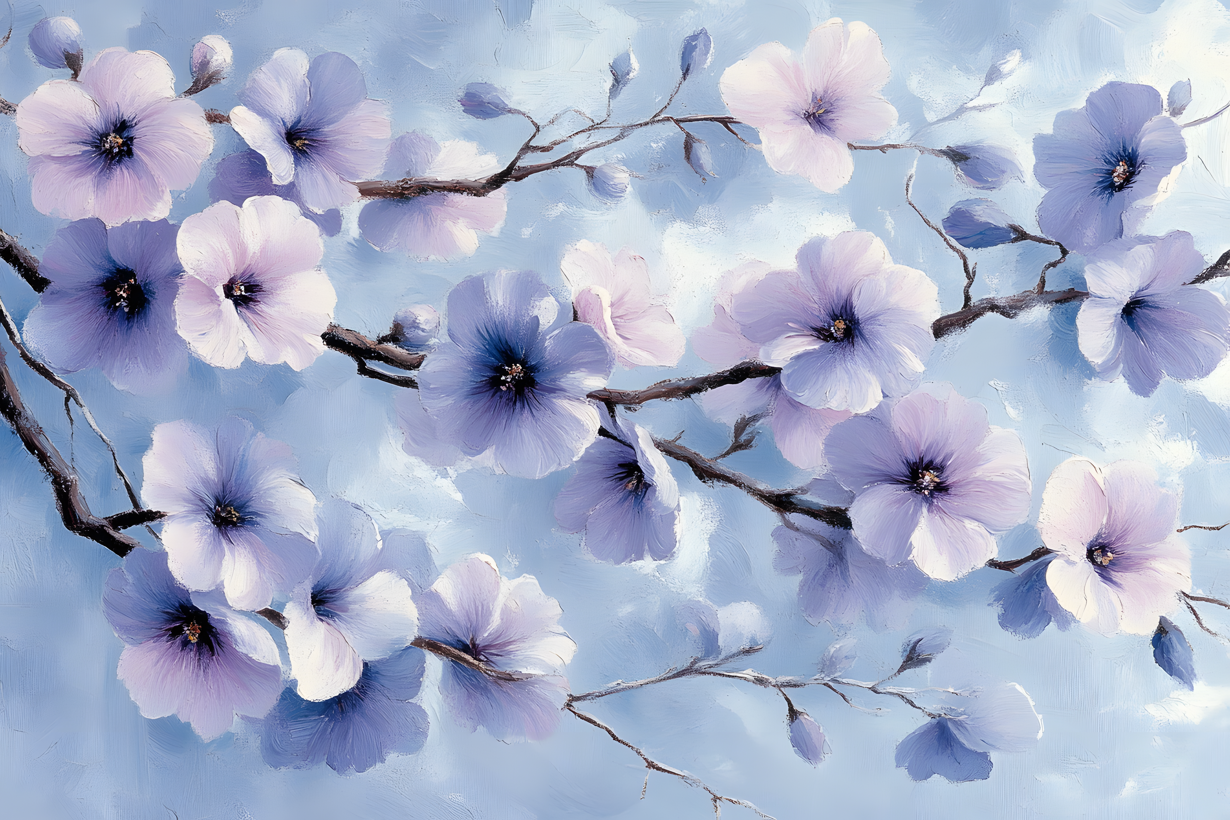 Floral Blossom Branch Painting