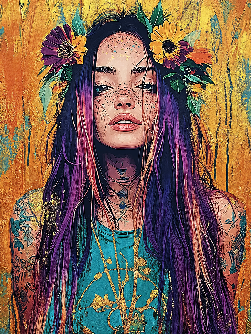 Floral Bohemian Portrait