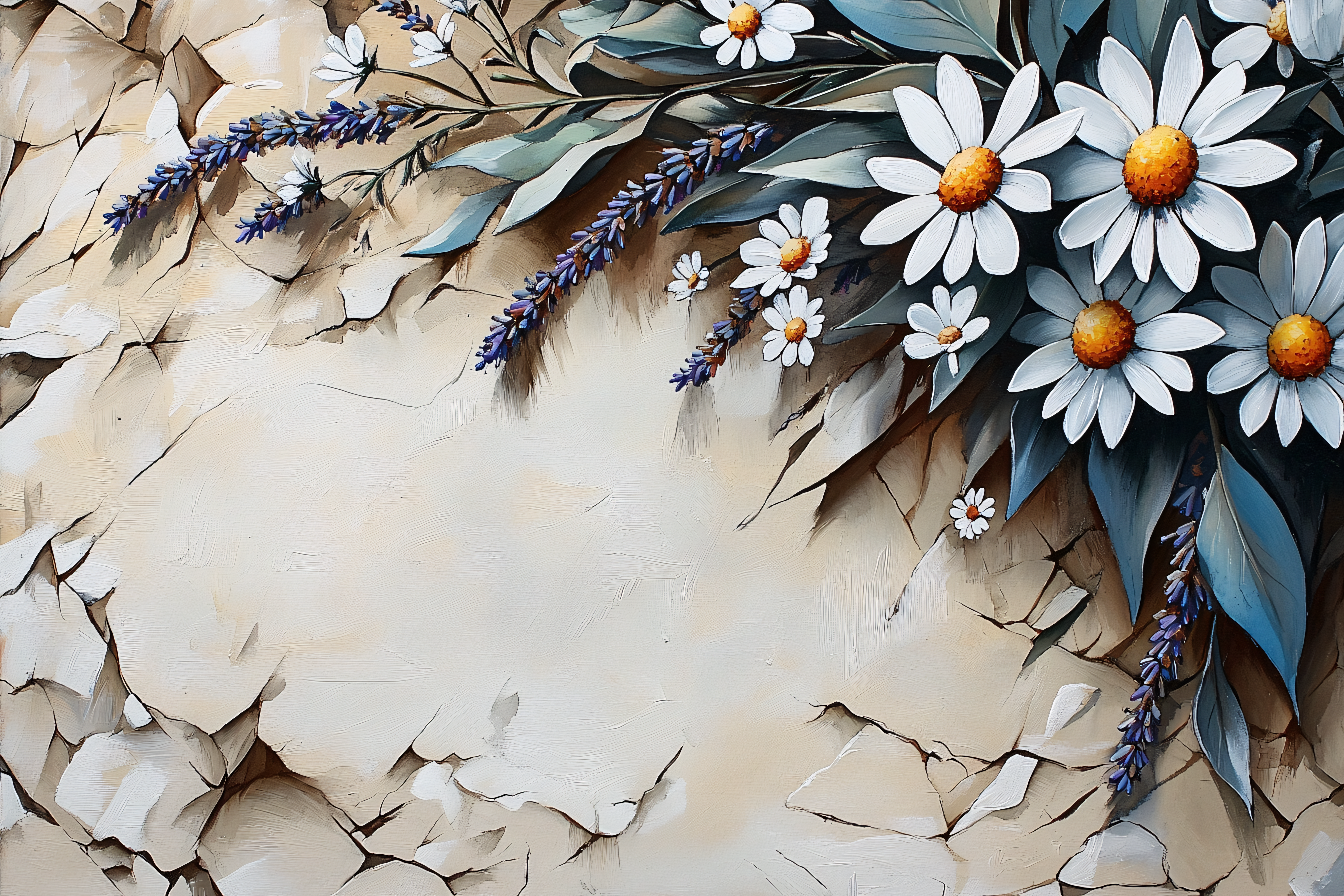 Floral Bouquet on Textured Background